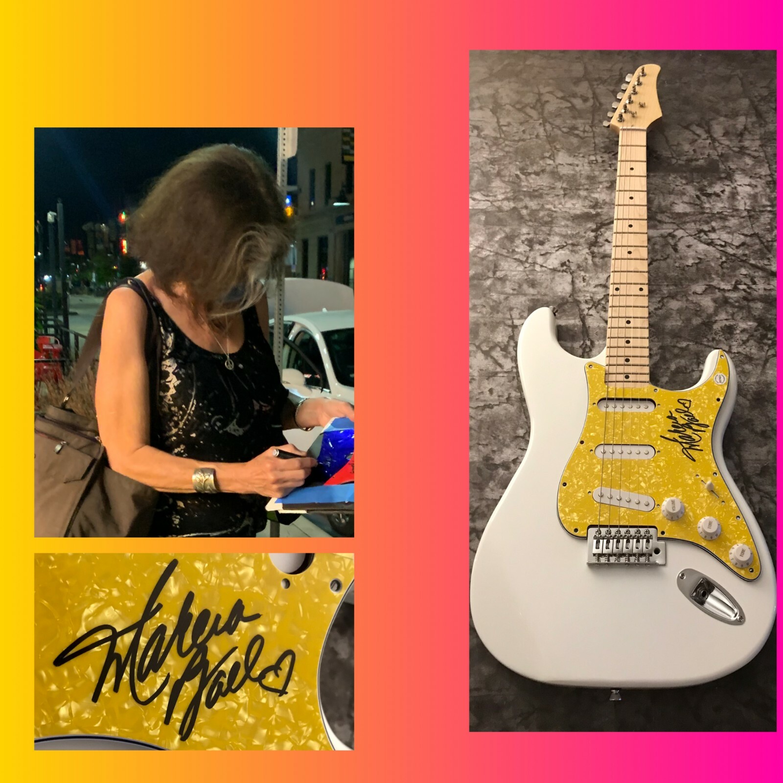 GFA Dreams Come True Jazz Star * MARCIA BALL * Signed Electric Guitar PROOF COA