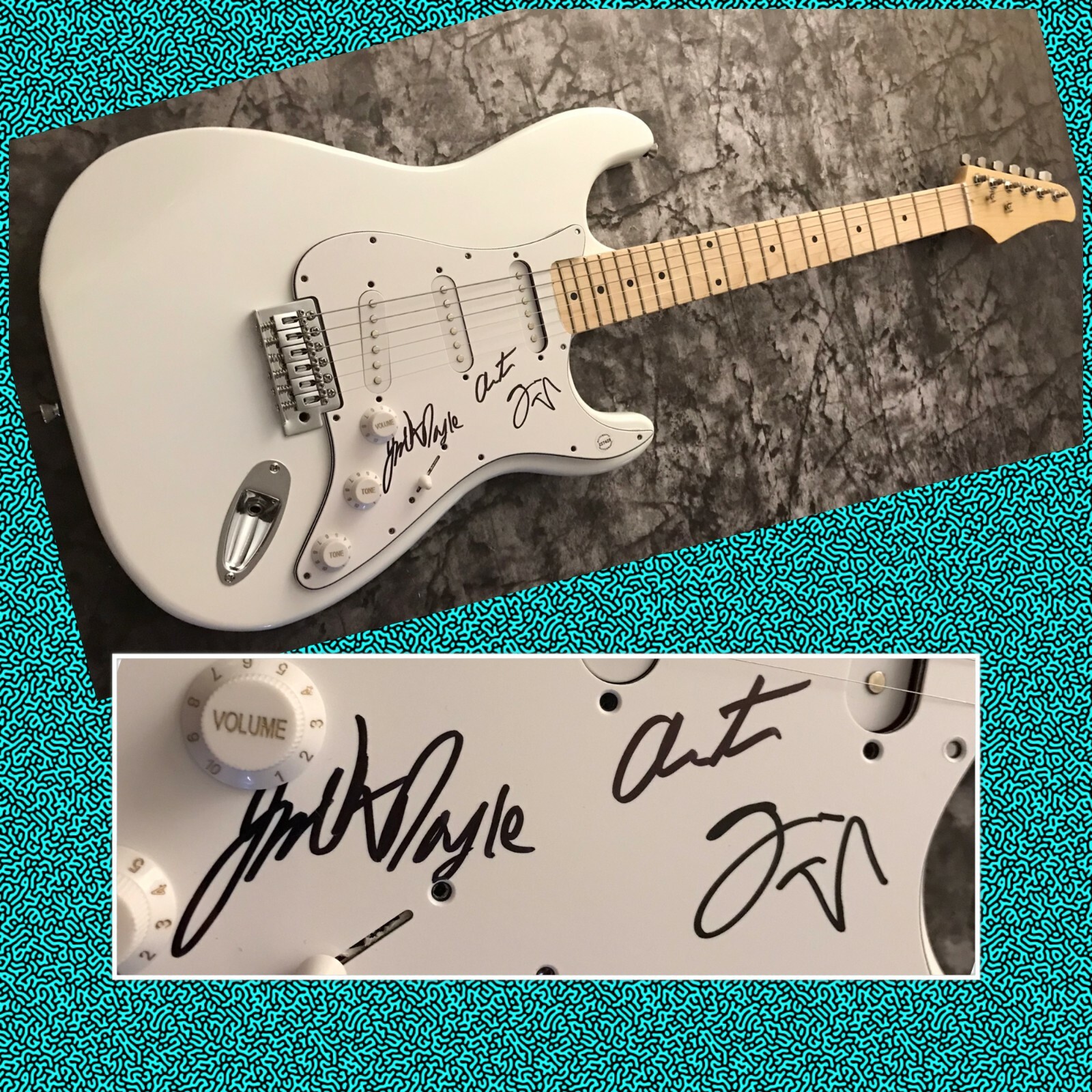 GFA Somersault x3 Band * BEACH FOSSILS * Signed Electric Guitar B2 COA