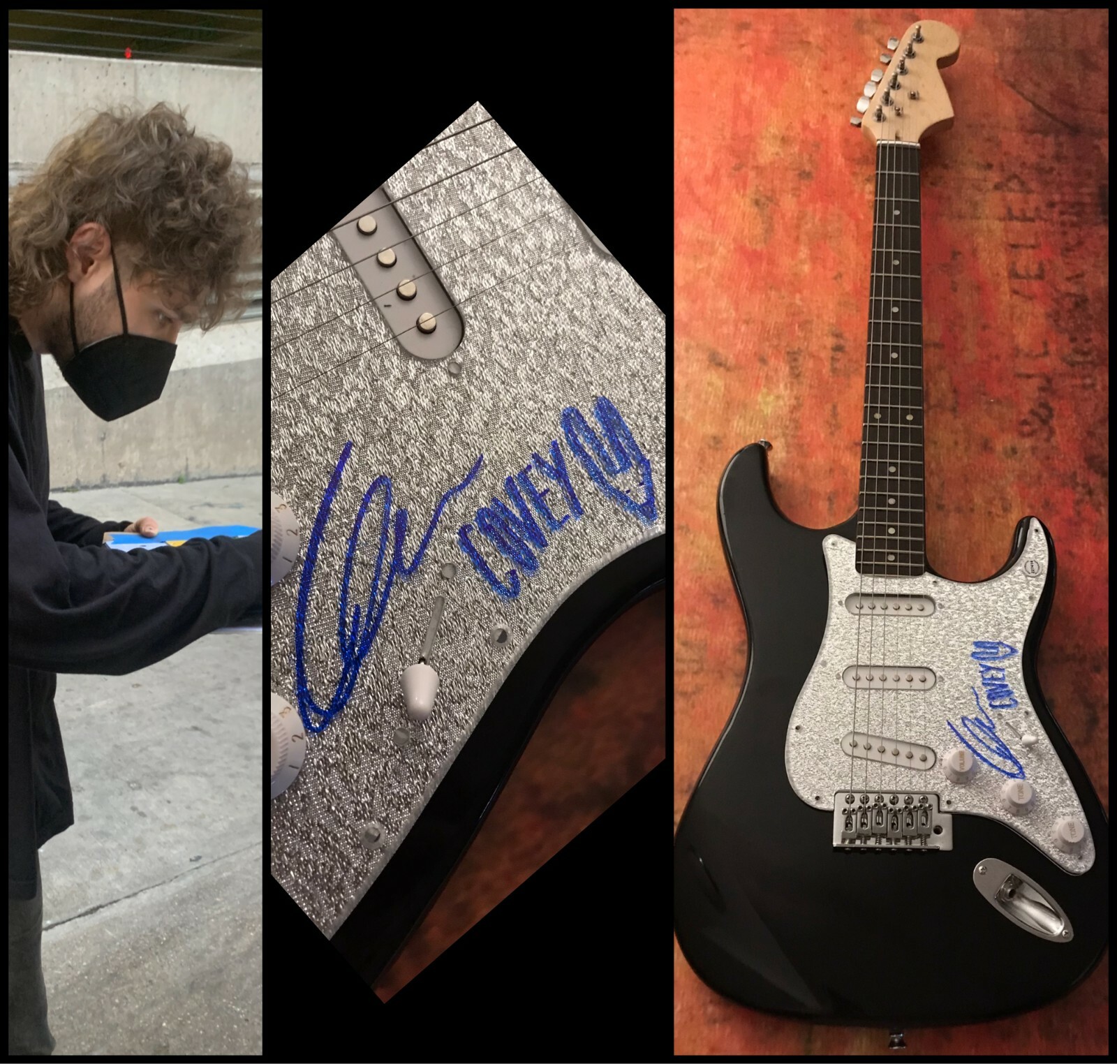 GFA //// Haggarty Bows * COVEY * Signed Electric Guitar w/Sketch C3 COA