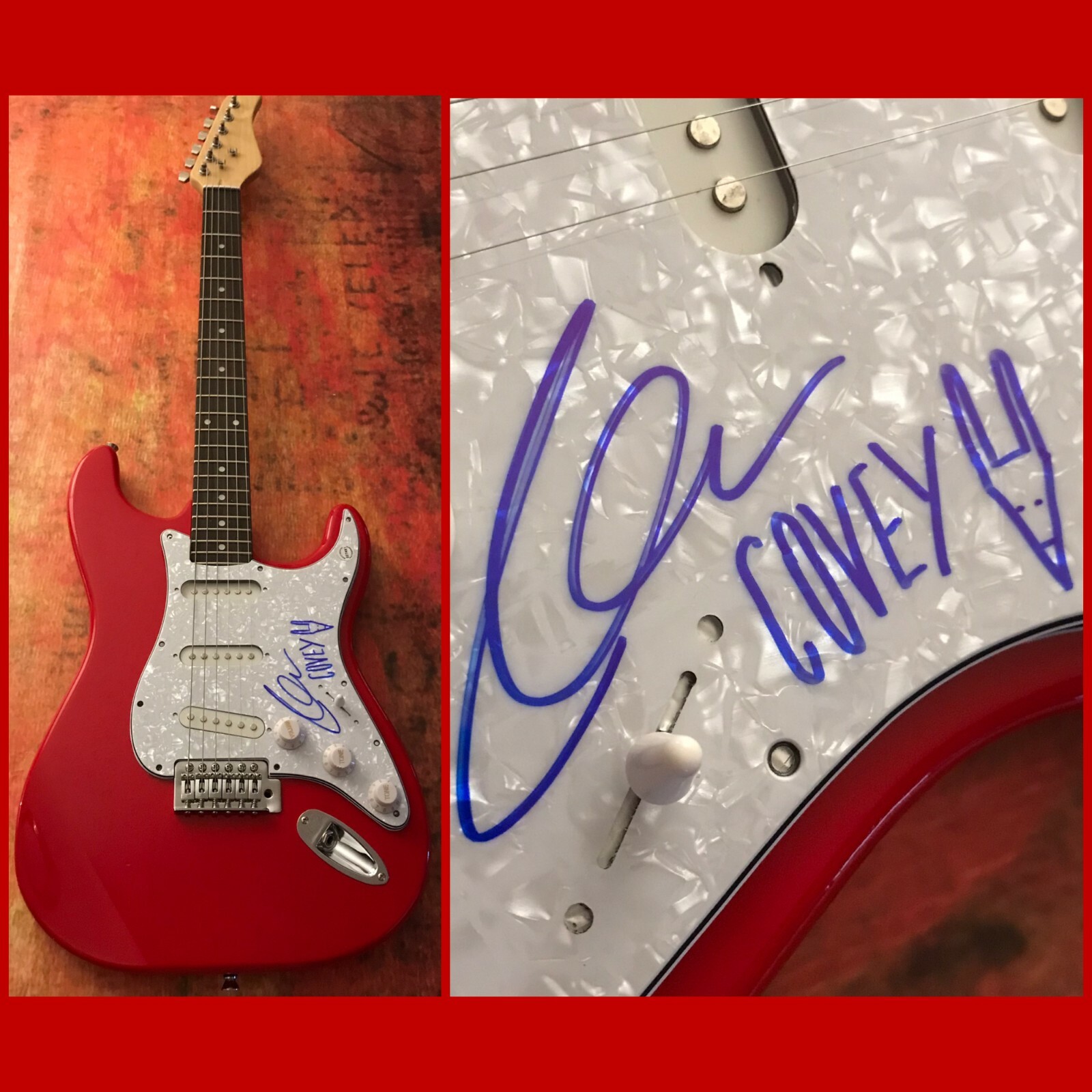GFA //// Haggarty Bows * COVEY * Signed Electric Guitar w/Sketch C4 COA
