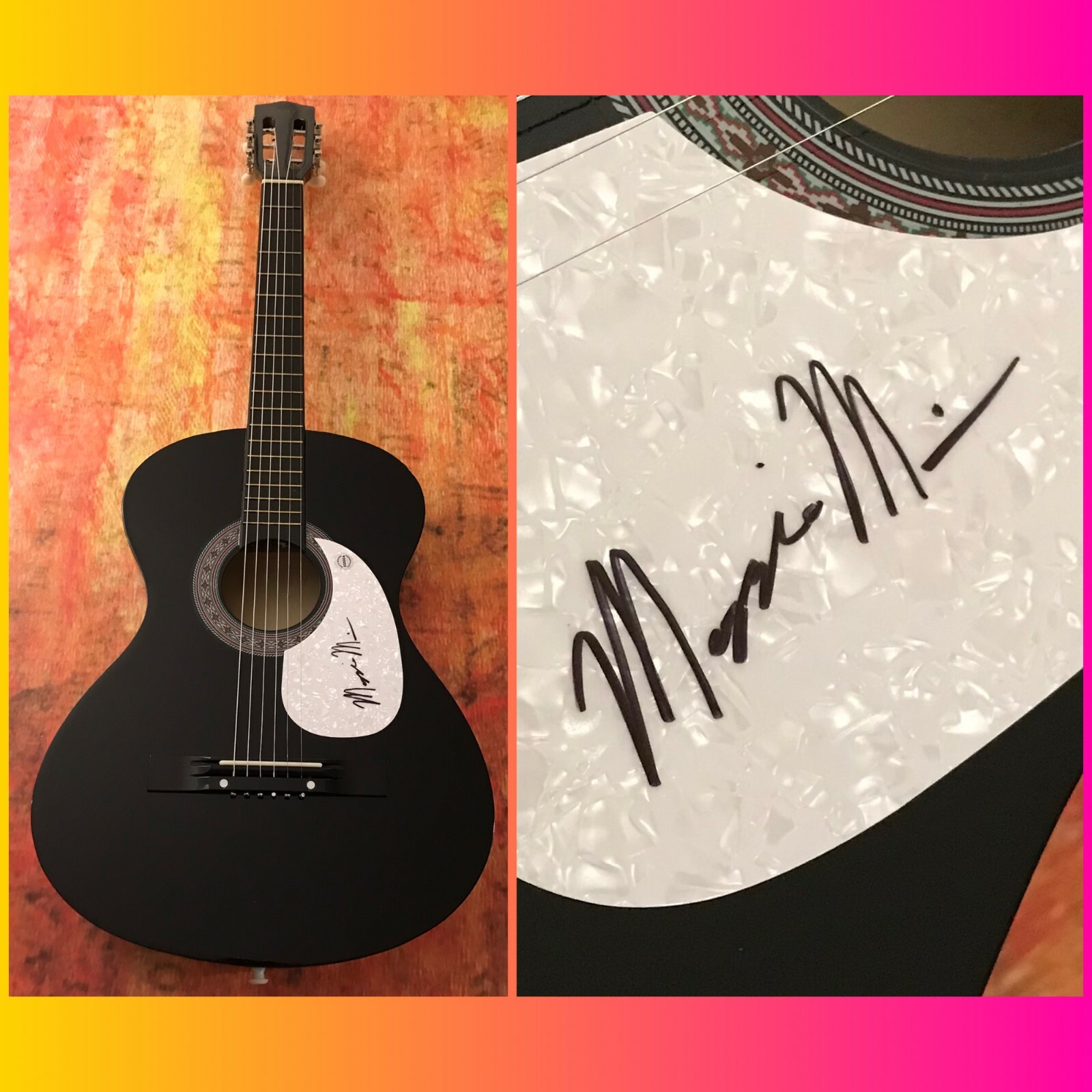 GFA whatdoIsay? Am I Drowning * MAGGIE MILES * Signed Acoustic Guitar M2 COA