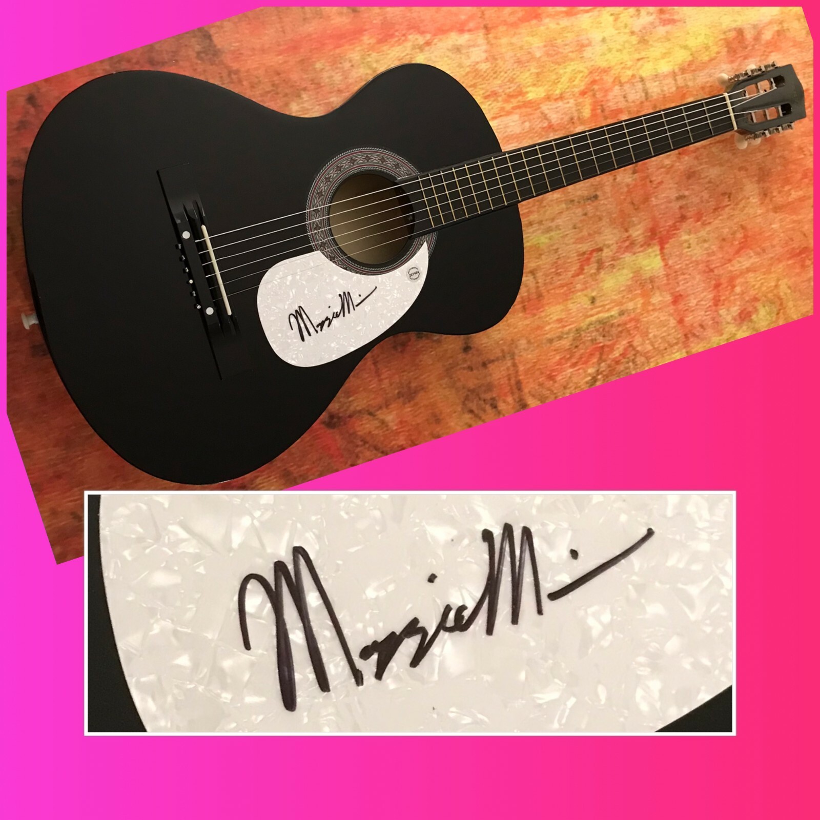 GFA whatdoIsay? Am I Drowning * MAGGIE MILES * Signed Acoustic Guitar M4 COA