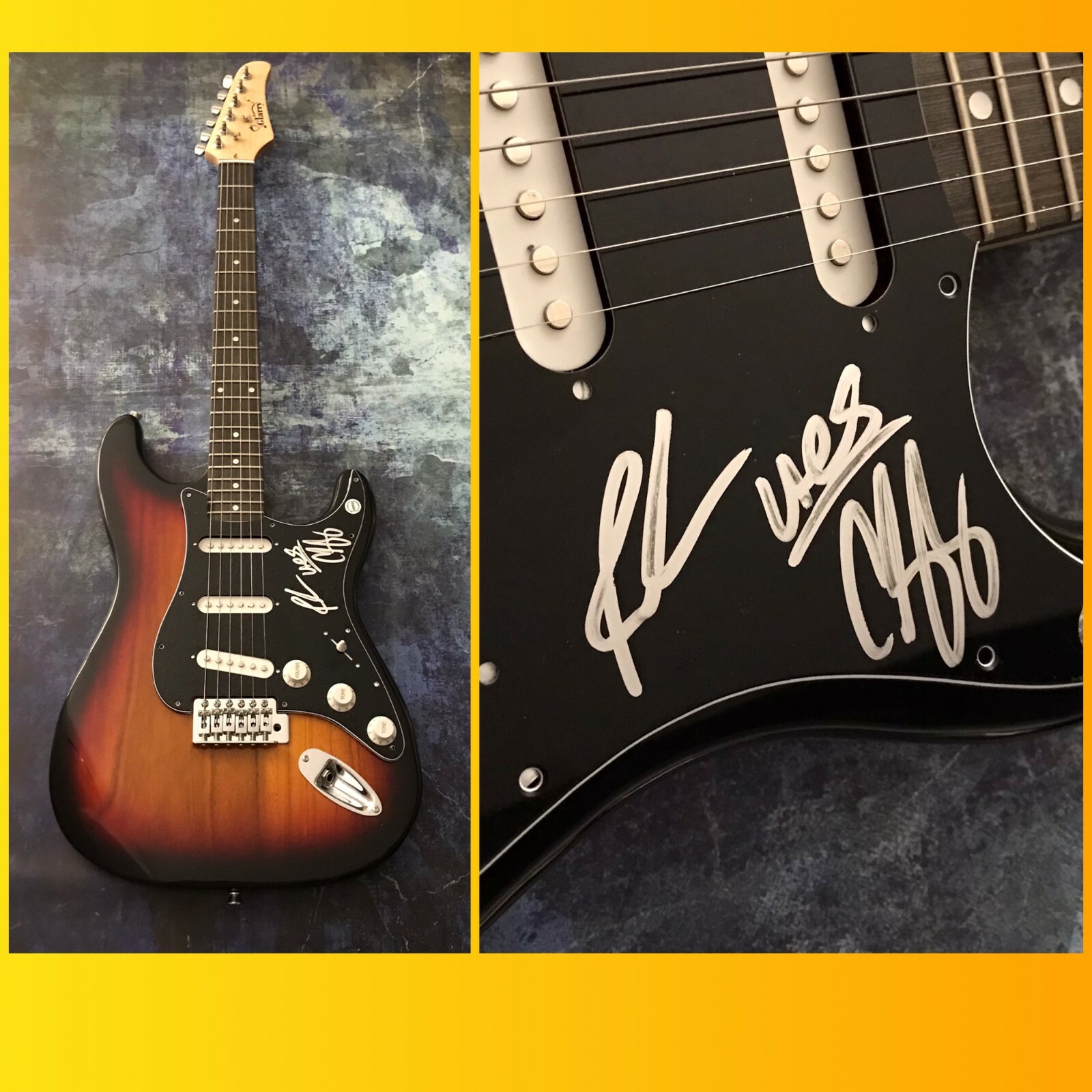 GFA Uncle Snap & Rooster Duo * THE LACS * Signed Electric Guitar L1 COA