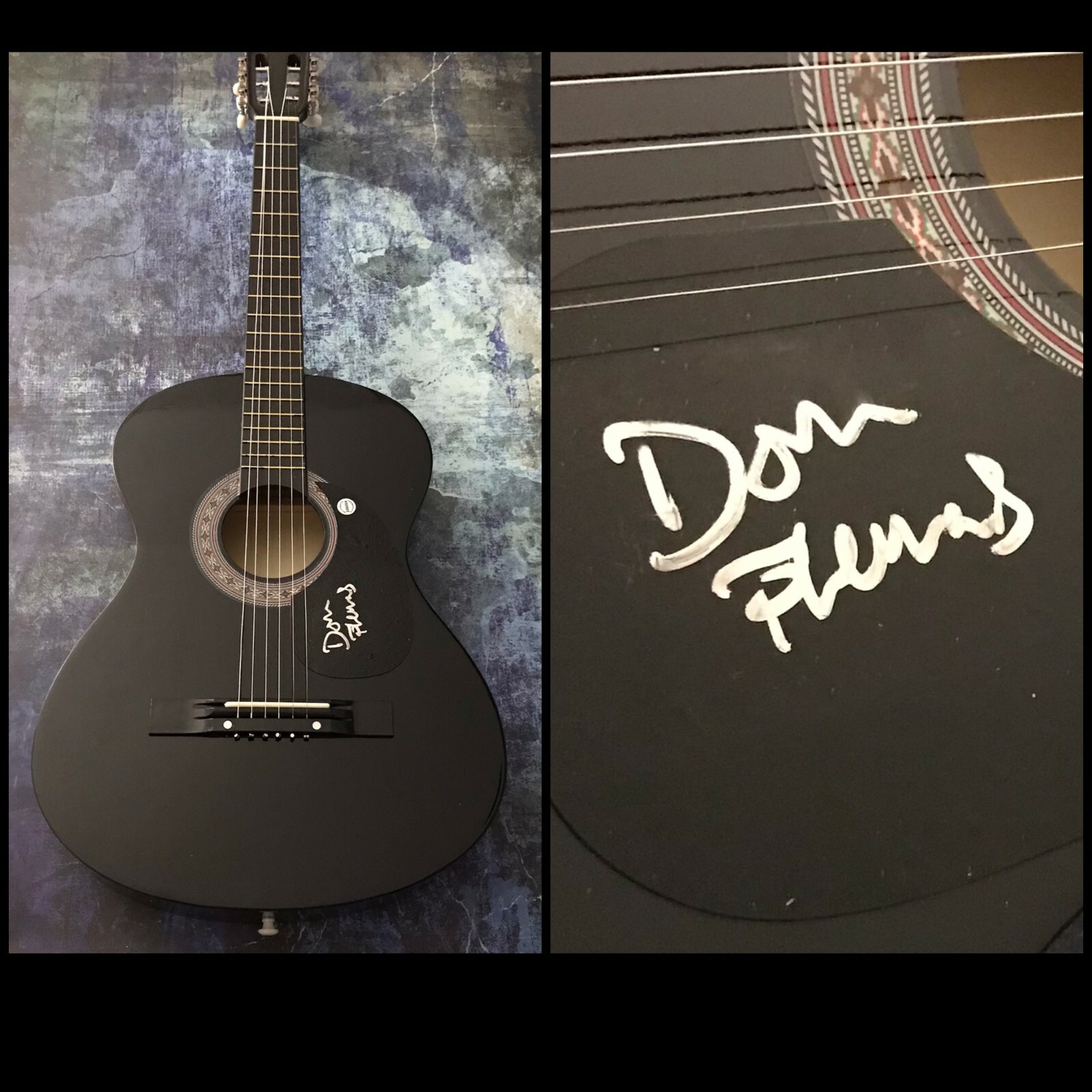 GFA Black Cowboys Folk Star * DOM FLEMONS * Signed Acoustic Guitar D3 COA