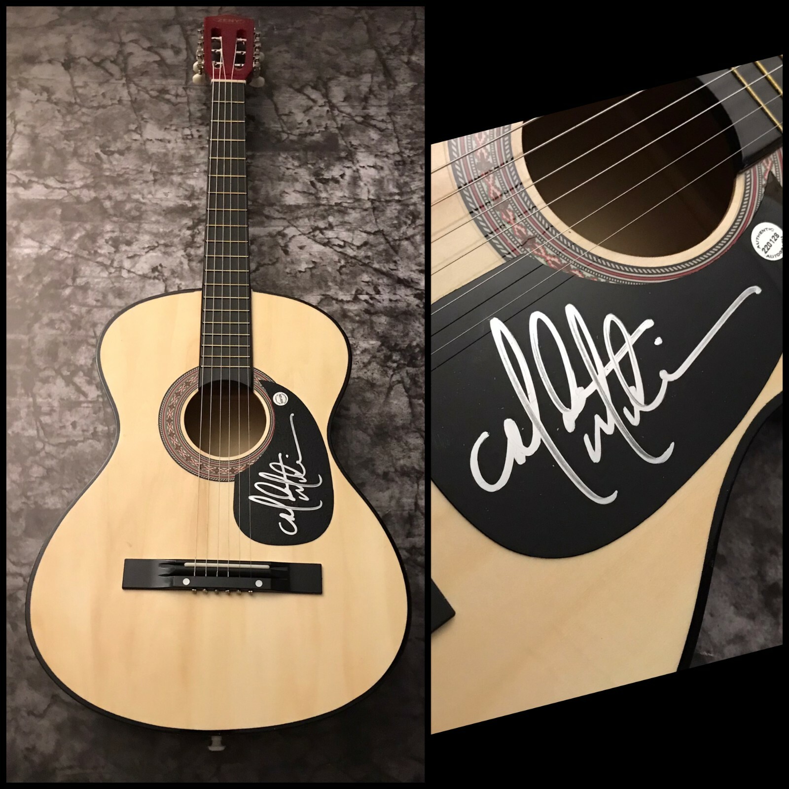 GFA and The Rusted Hearts * MILES NIELSEN * Signed Acoustic Guitar M3 COA