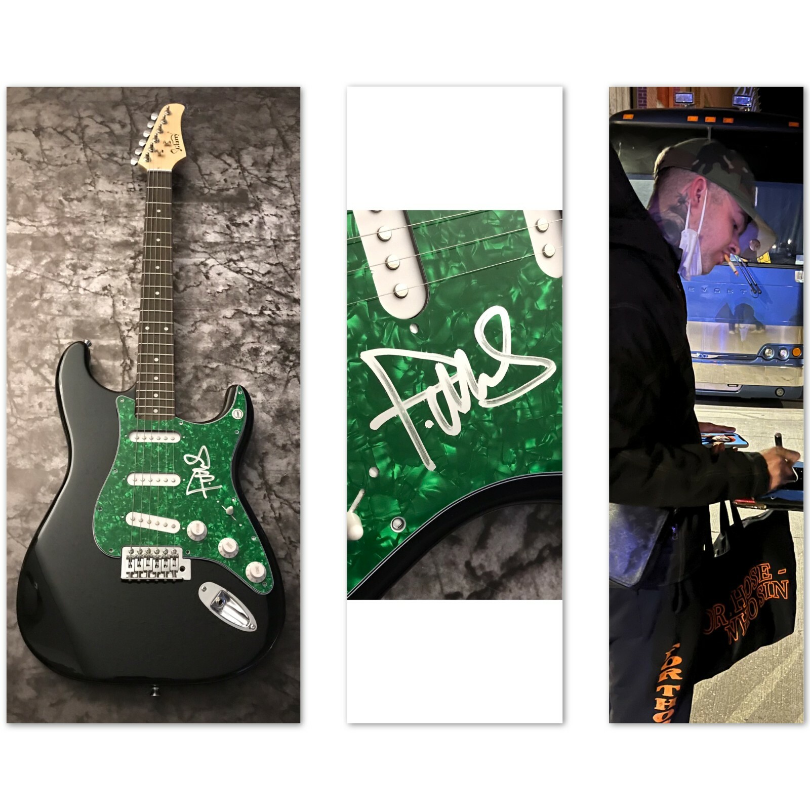 GFA girlfriends California * TRAVIS MILLS * Signed Electric Guitar PROOF T1 COA