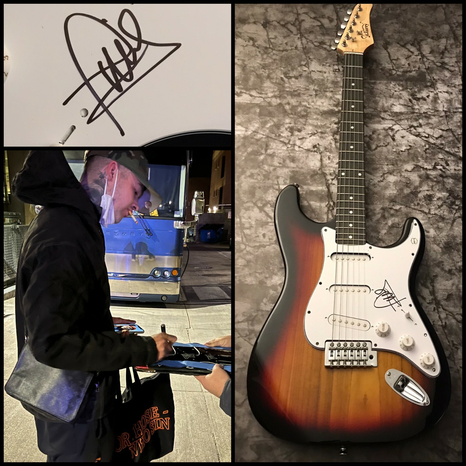 GFA girlfriends California * TRAVIS MILLS * Signed Electric Guitar PROOF T3 COA