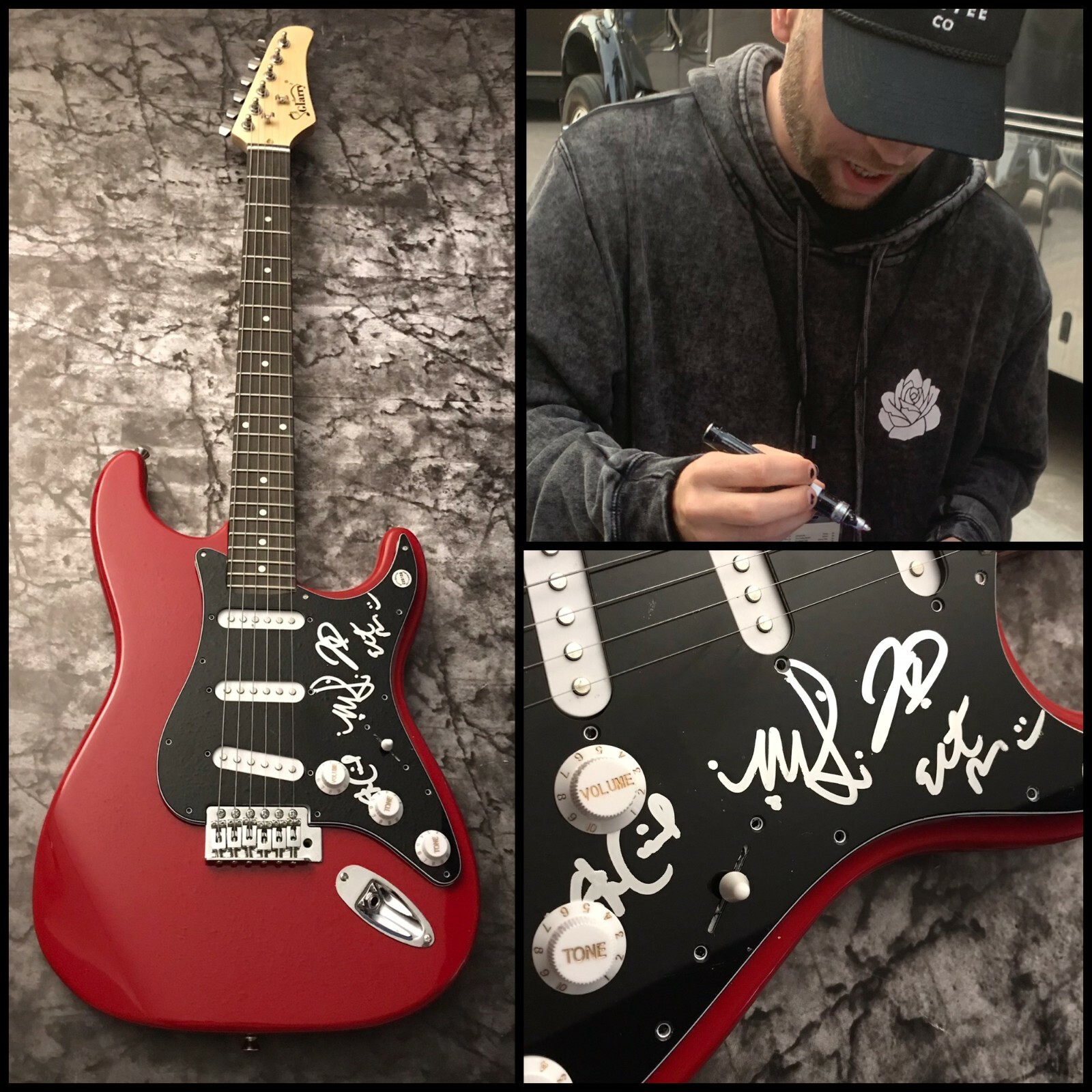 GFA Fake Love Josh Doty x3 Band * CEMETERY SUN * Signed Electric Guitar C2 COA