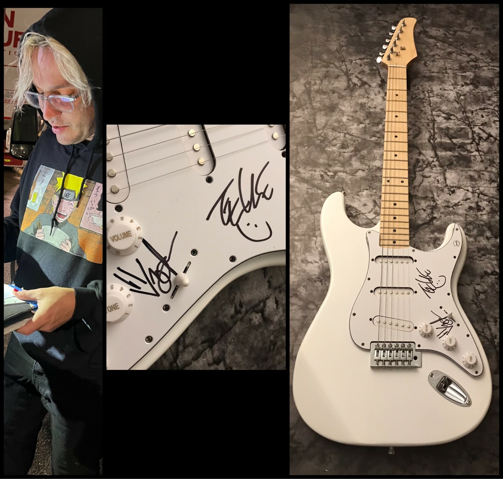 GFA Tyler Smith & Zach Hansen * THE WORD ALIVE * Signed Band Electric Guitar COA