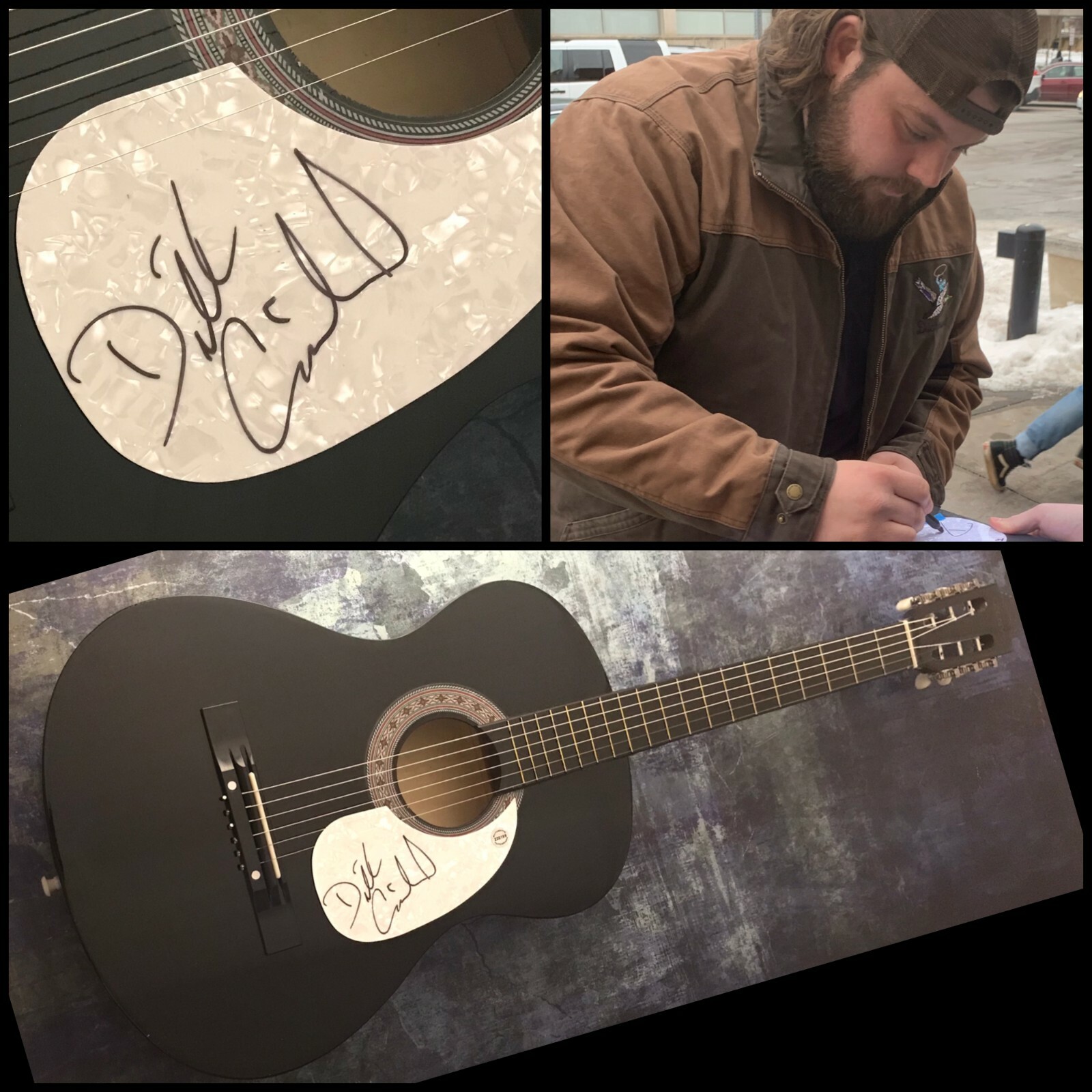 GFA Son of A Hot Beer * DILLON CARMICHAEL * Signed Acoustic Guitar PROOF D1 COA