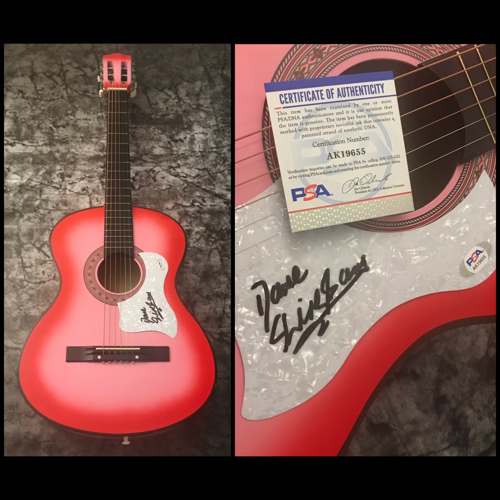 PSA Diamonds Are Forever * SHIRLEY BASSEY * Signed Acoustic Guitar COA