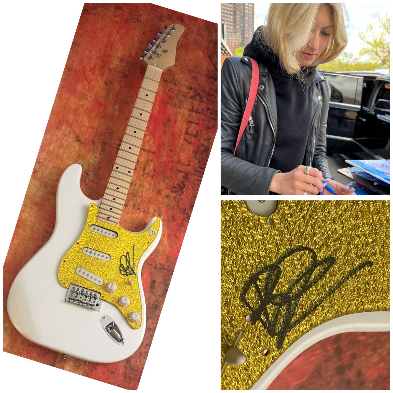 GFA Sexy Figure it Out Star * BLU DeTIGER * Signed Electric Guitar PROOF COA