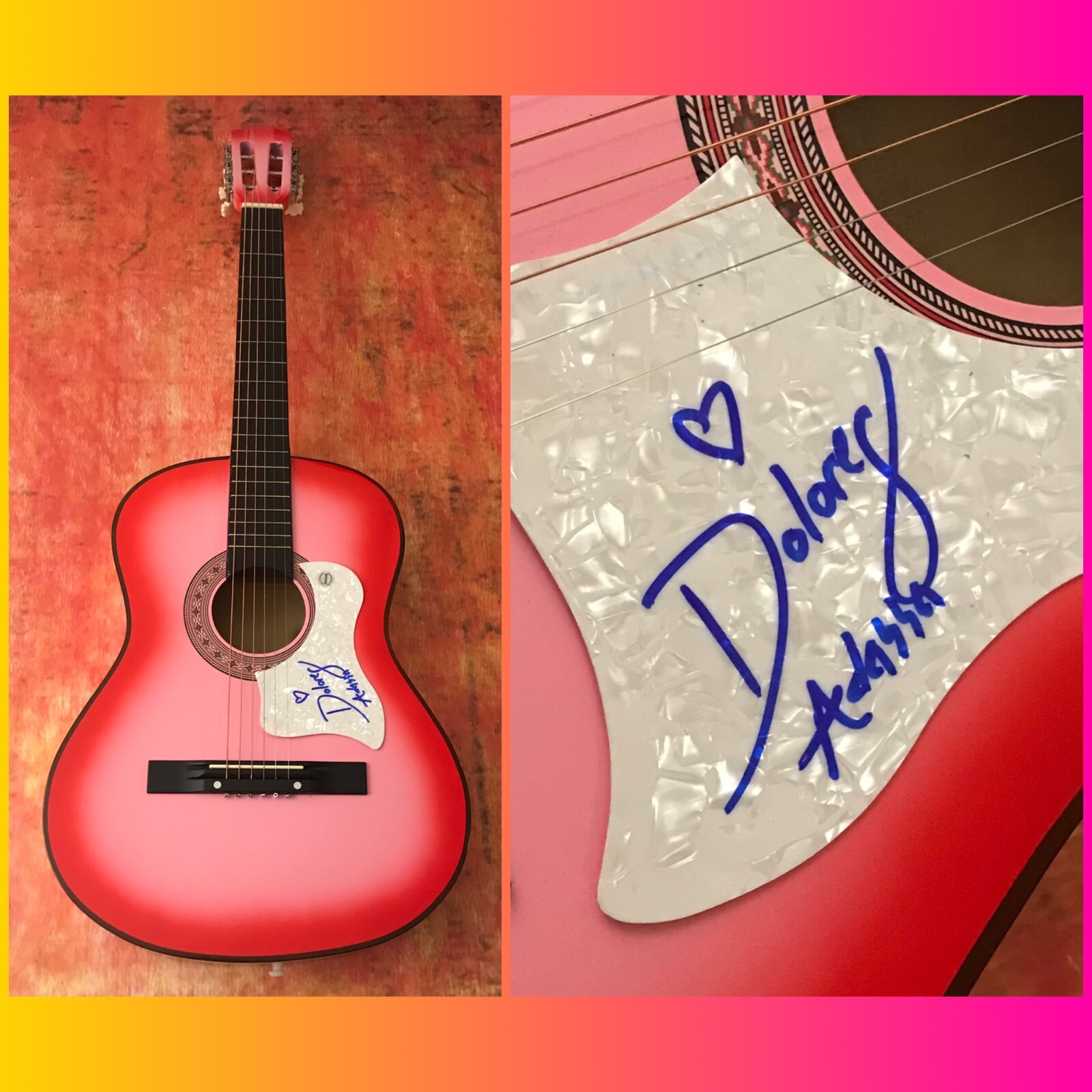 GFA Encanto Star Dolores Madrigal * ADASSA * Signed Acoustic Guitar A1 COA