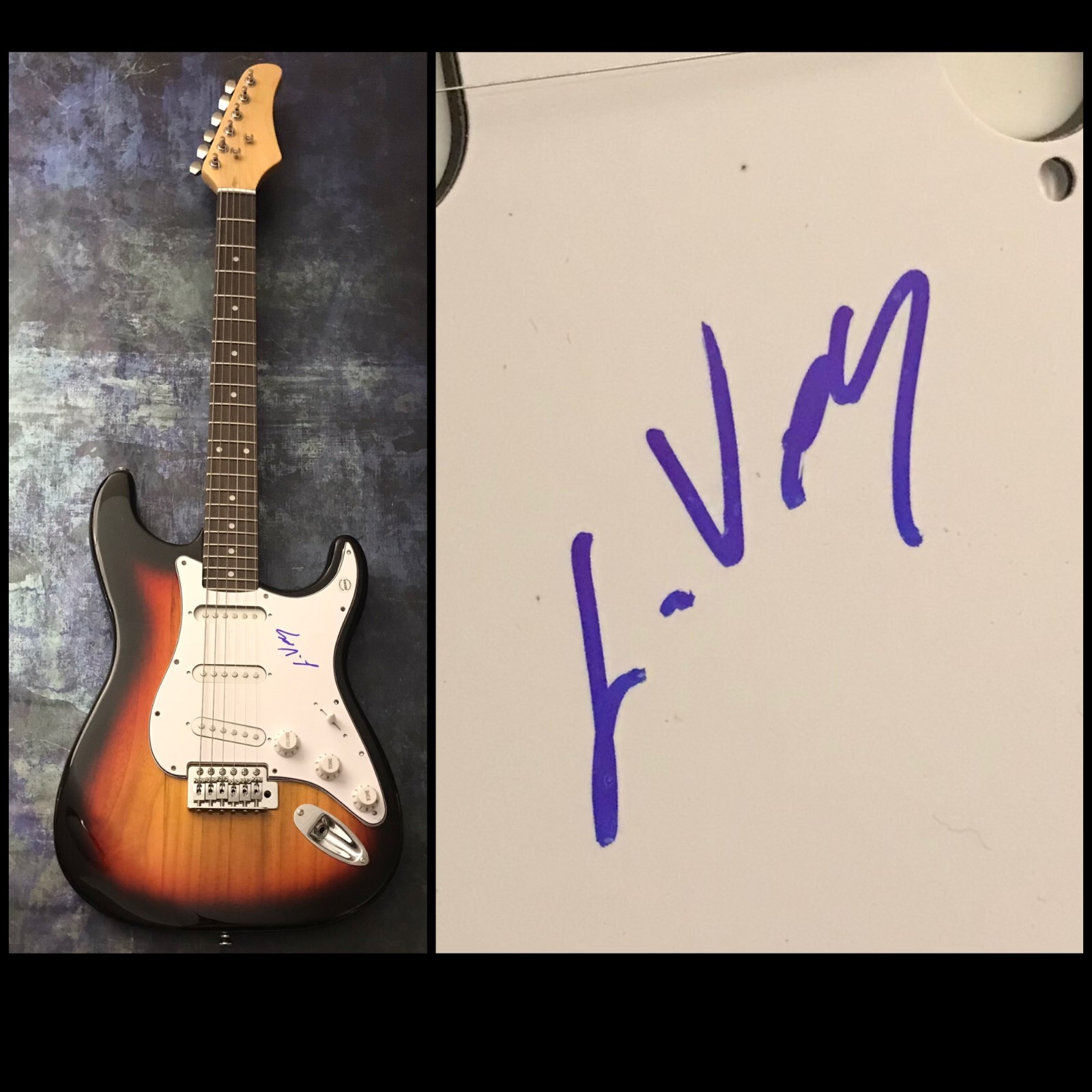 GFA The Record Company * CHRIS VOS * Signed Electric Guitar PROOF C4 COA