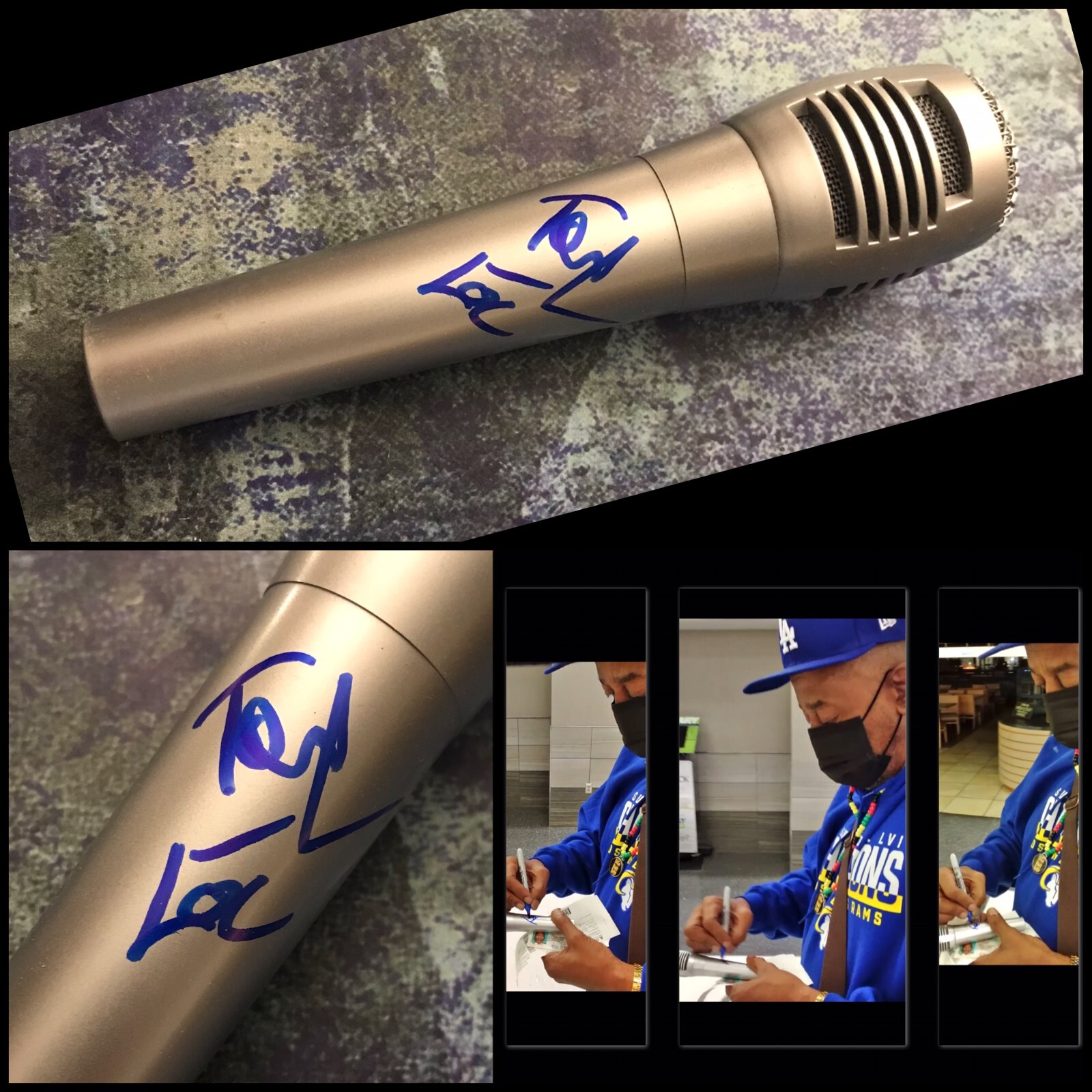 GFA Funky Cold Medina Star * TONE LOC * Signed Microphone Exact PROOF T6 COA