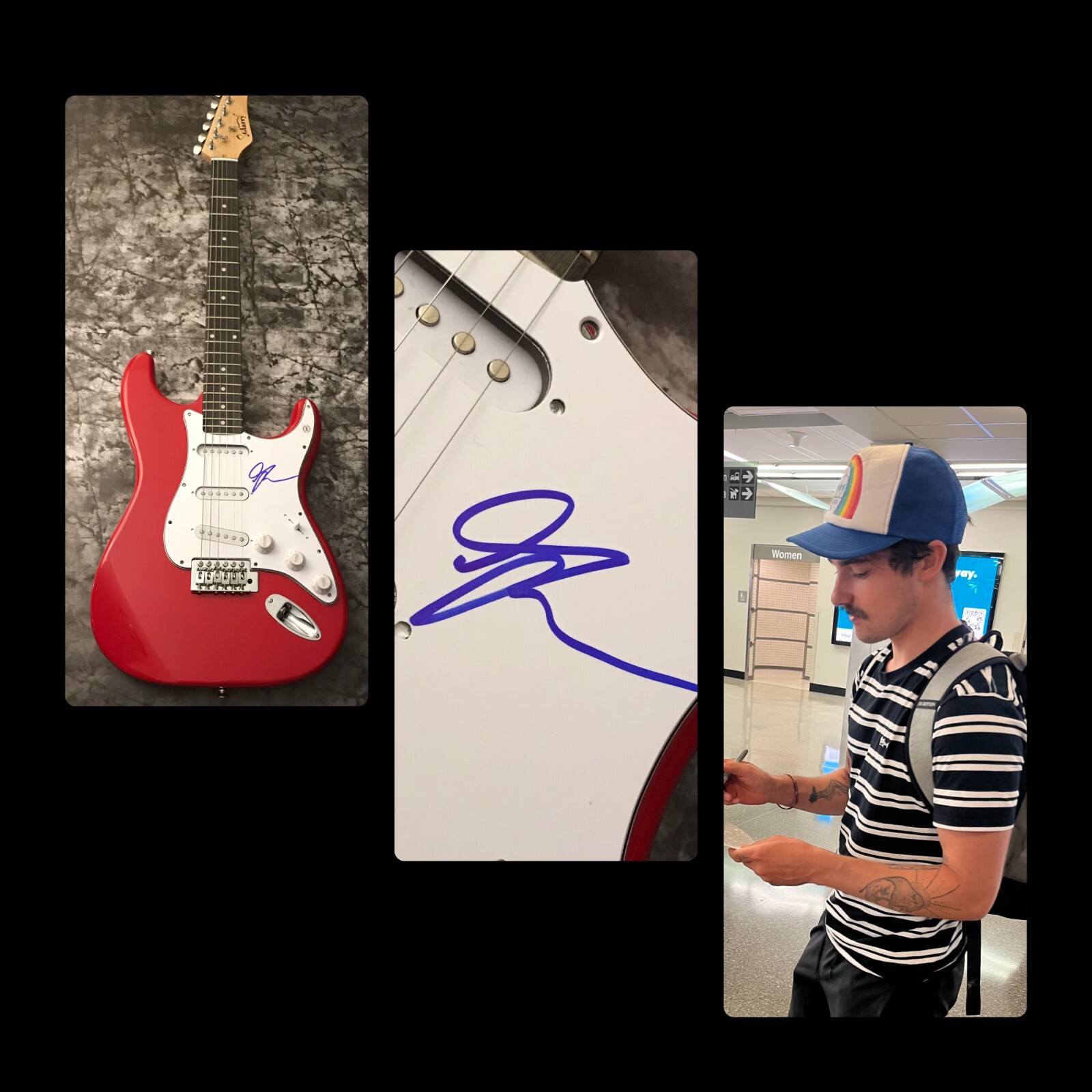 GFA Weekend Friend Star * GOTH BABE * Signed Electric Guitar PROOF COA