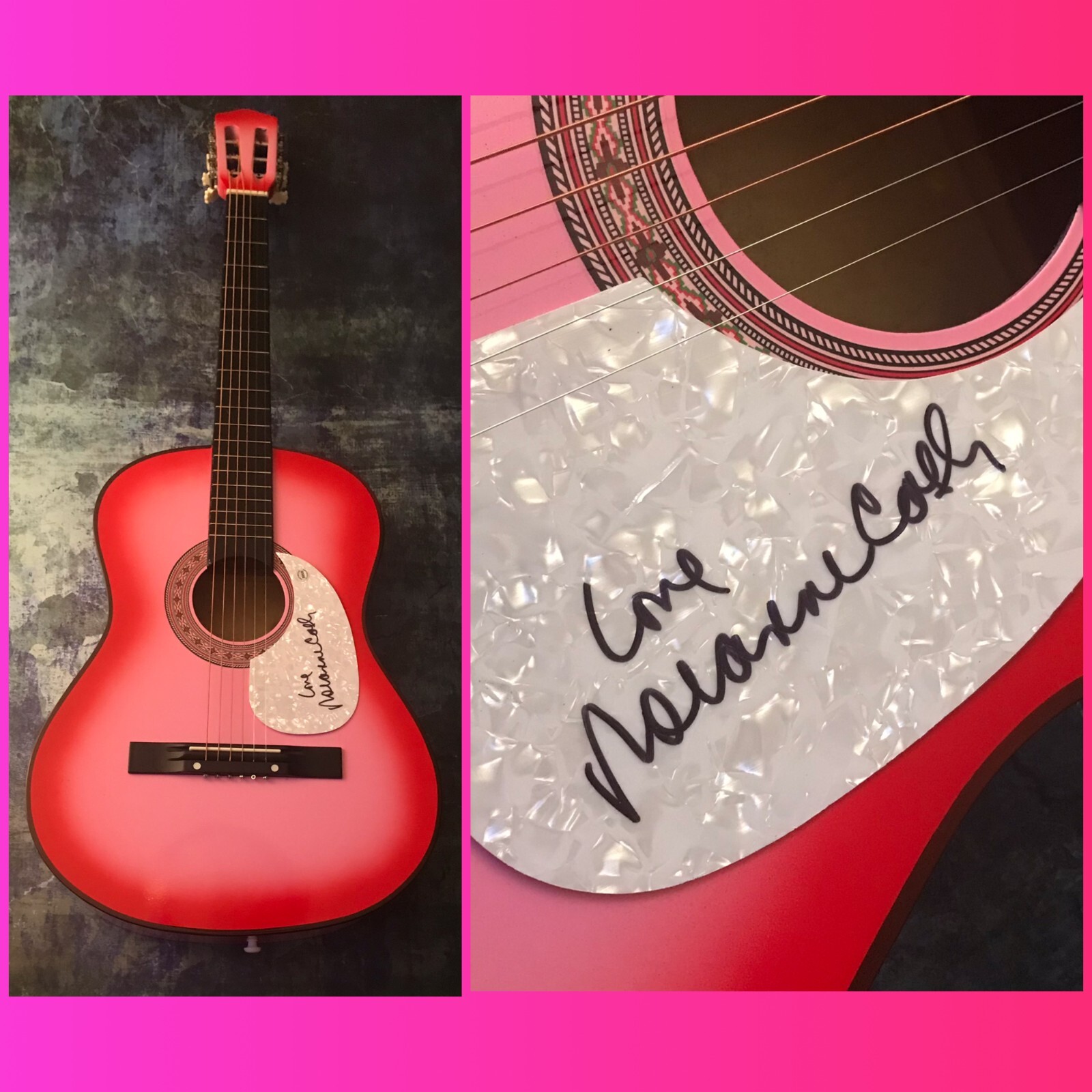 GFA Johnny Black Cadillac * ROSANNE CASH * Signed Acoustic Guitar R4 COA