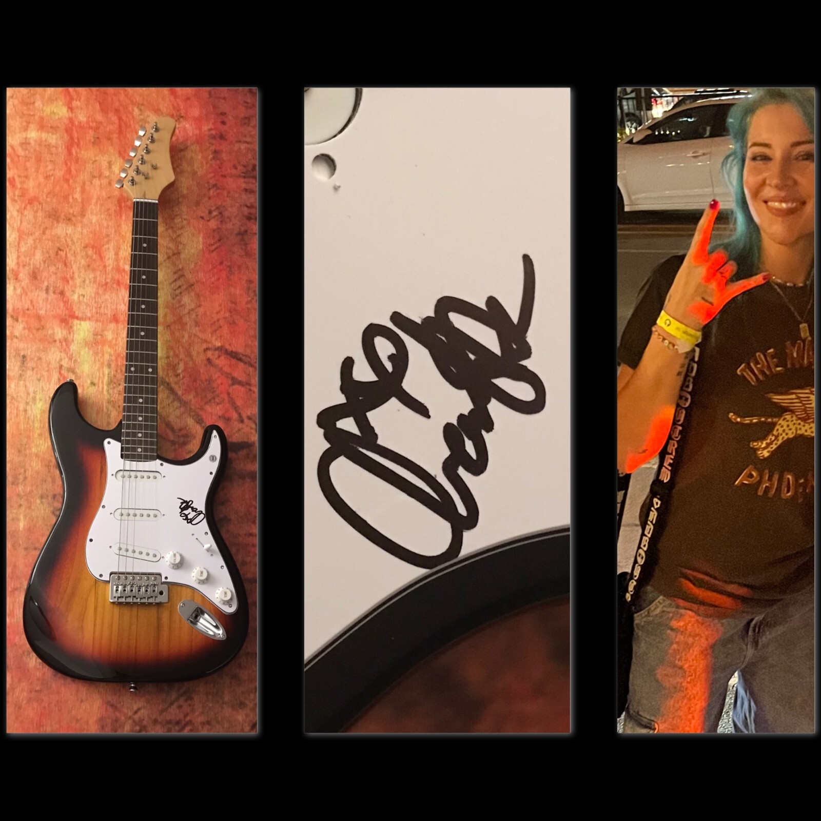 GFA Love and Other Lies Star * CHARLOTTE SANDS * Signed Electric Guitar C4 COA