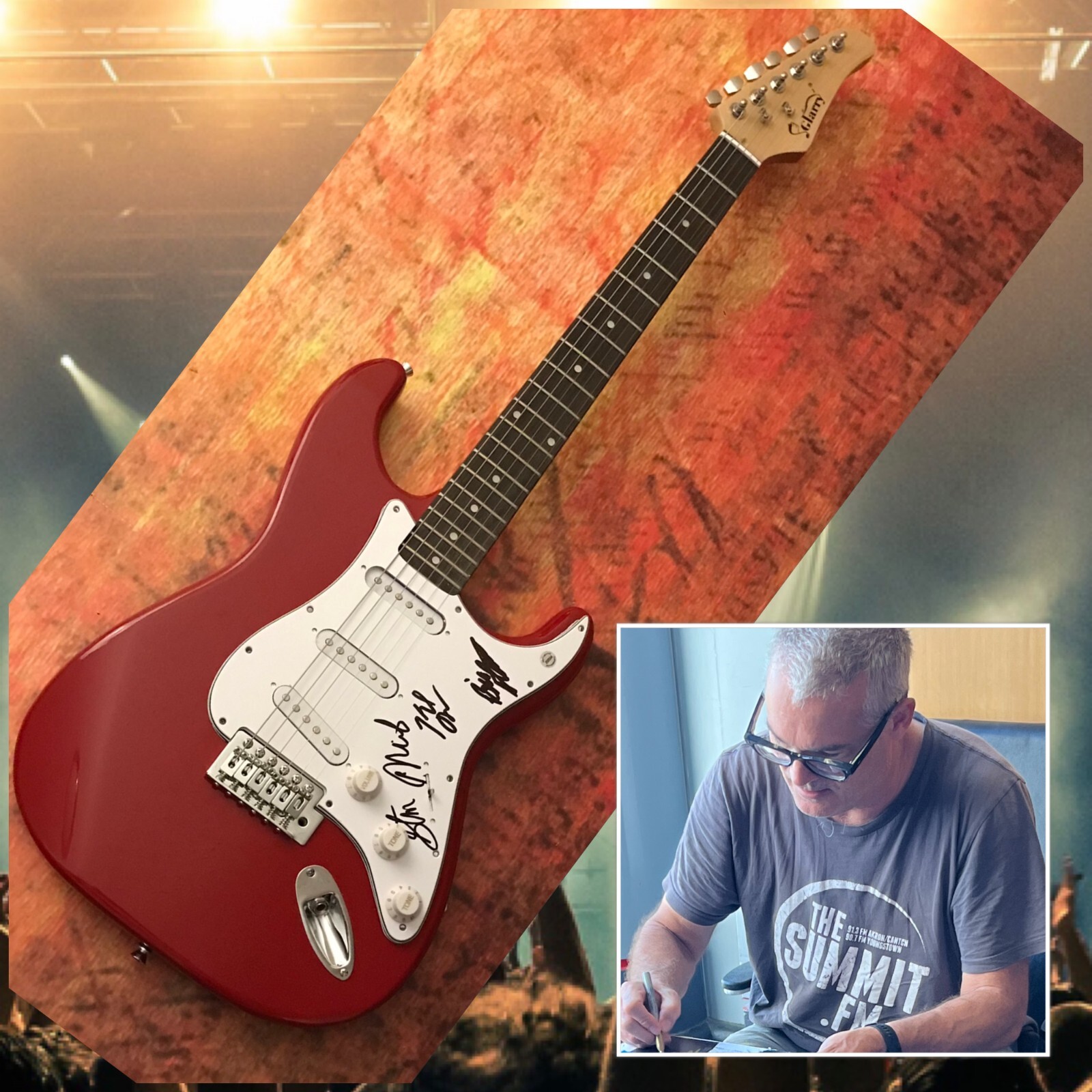 GFA Milo Aukerman x4 Band * THE DESCENDENTS * Signed Electric Guitar PROOF COA