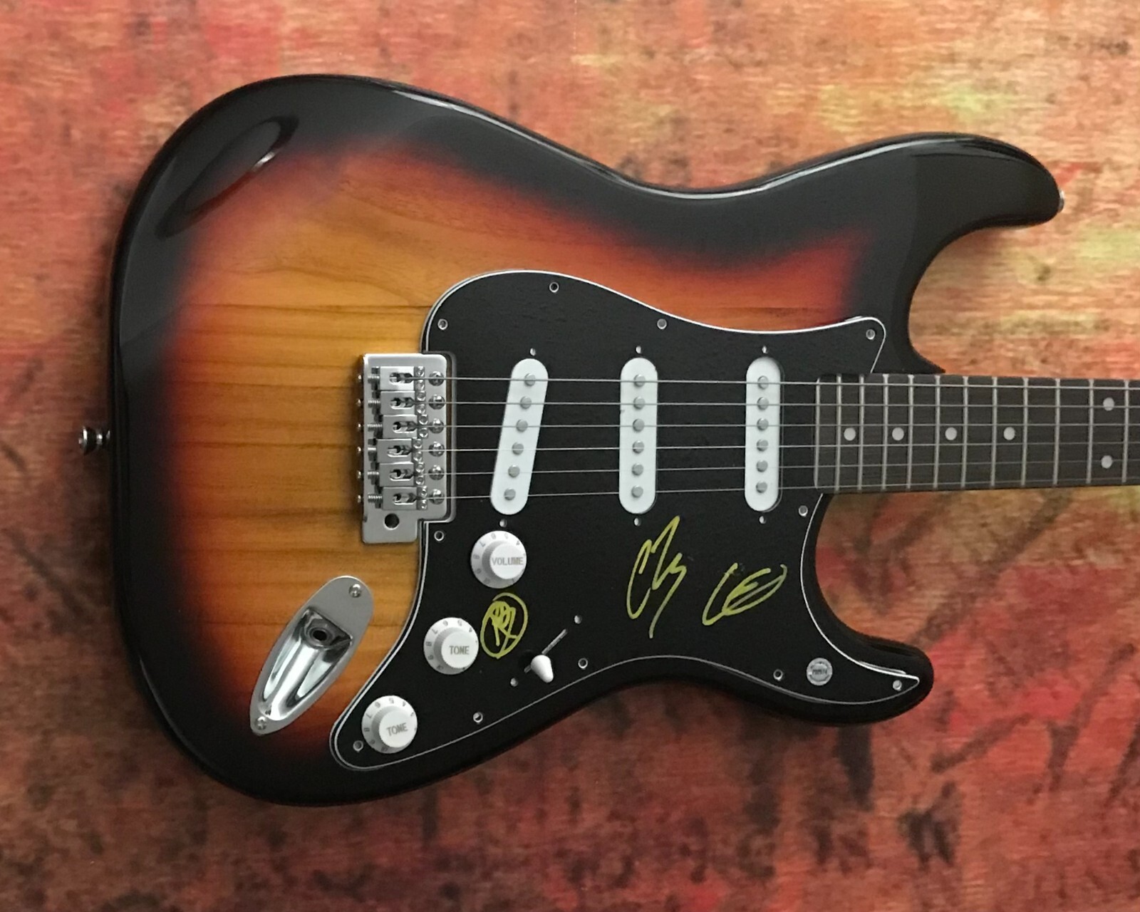 GFA Happy Pills x3 Band * WEATHERS * Signed Electric Guitar PROOF W4 COA