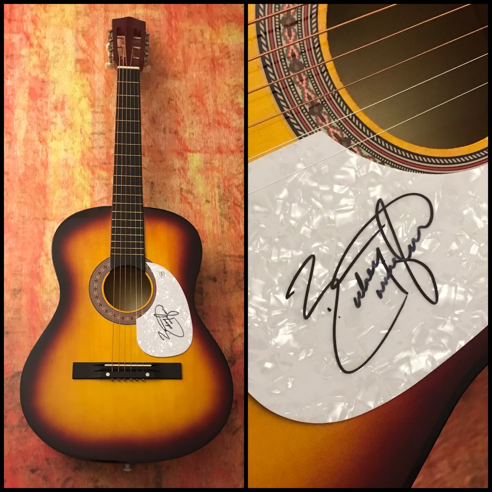 GFA Beer for My Horses * RODNEY CARRINGTON * Signed Acoustic Guitar R5 COA