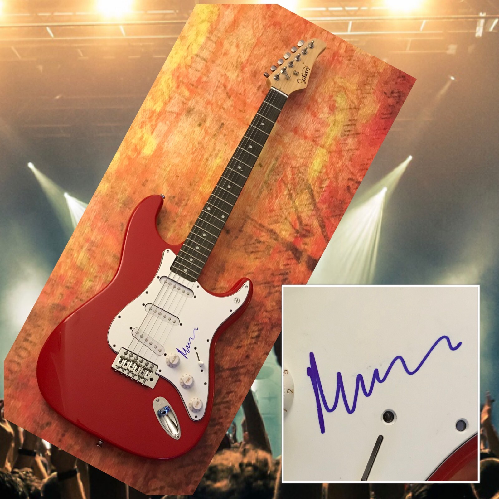 GFA Mumford & Sons Star * MARCUS MUMFORD * Signed Electric Guitar COA