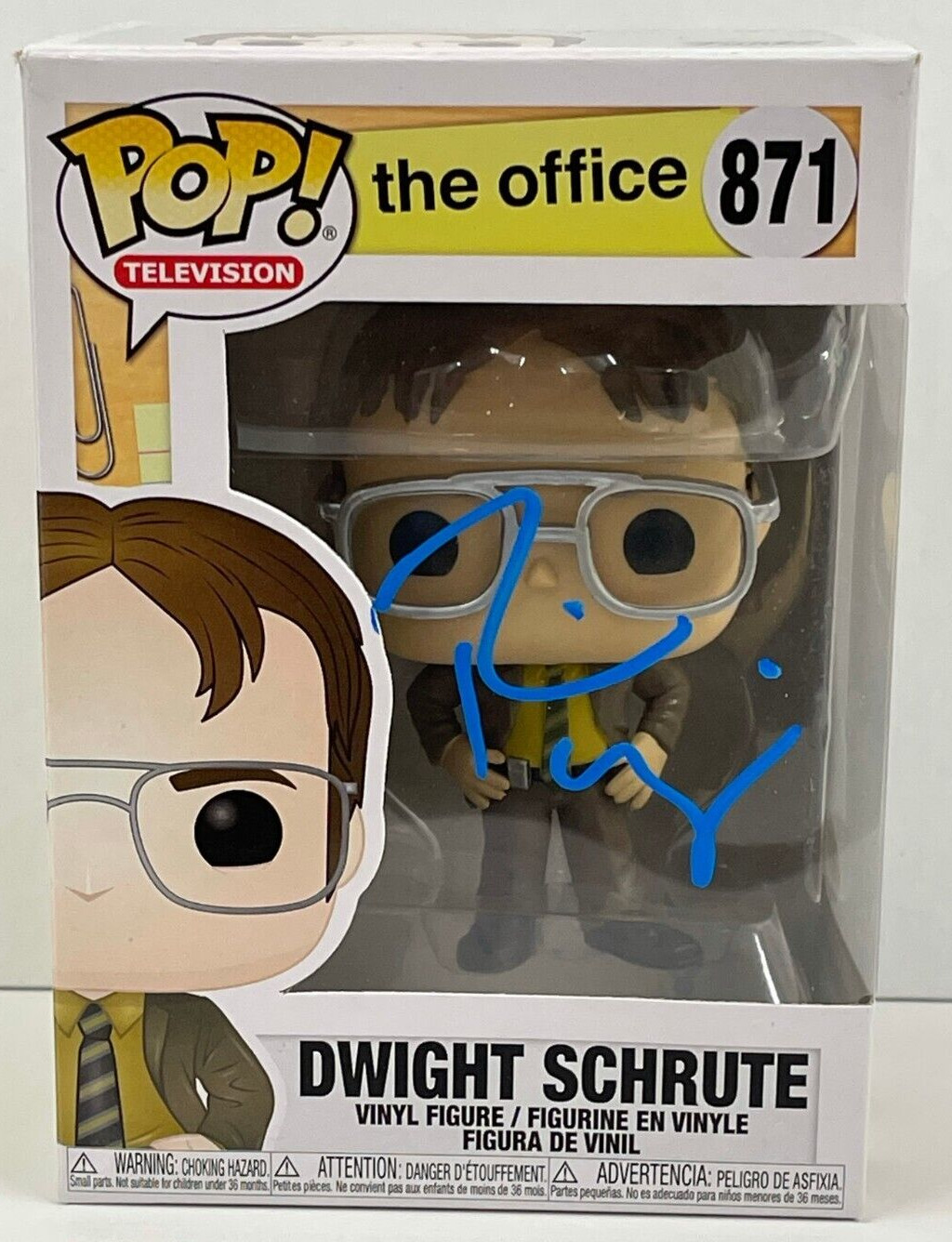 RAINN WILSON DWIGHT SCHRUTE SIGNED THE OFFICE FUNKO FIGURE 871 BECKETT COA 133