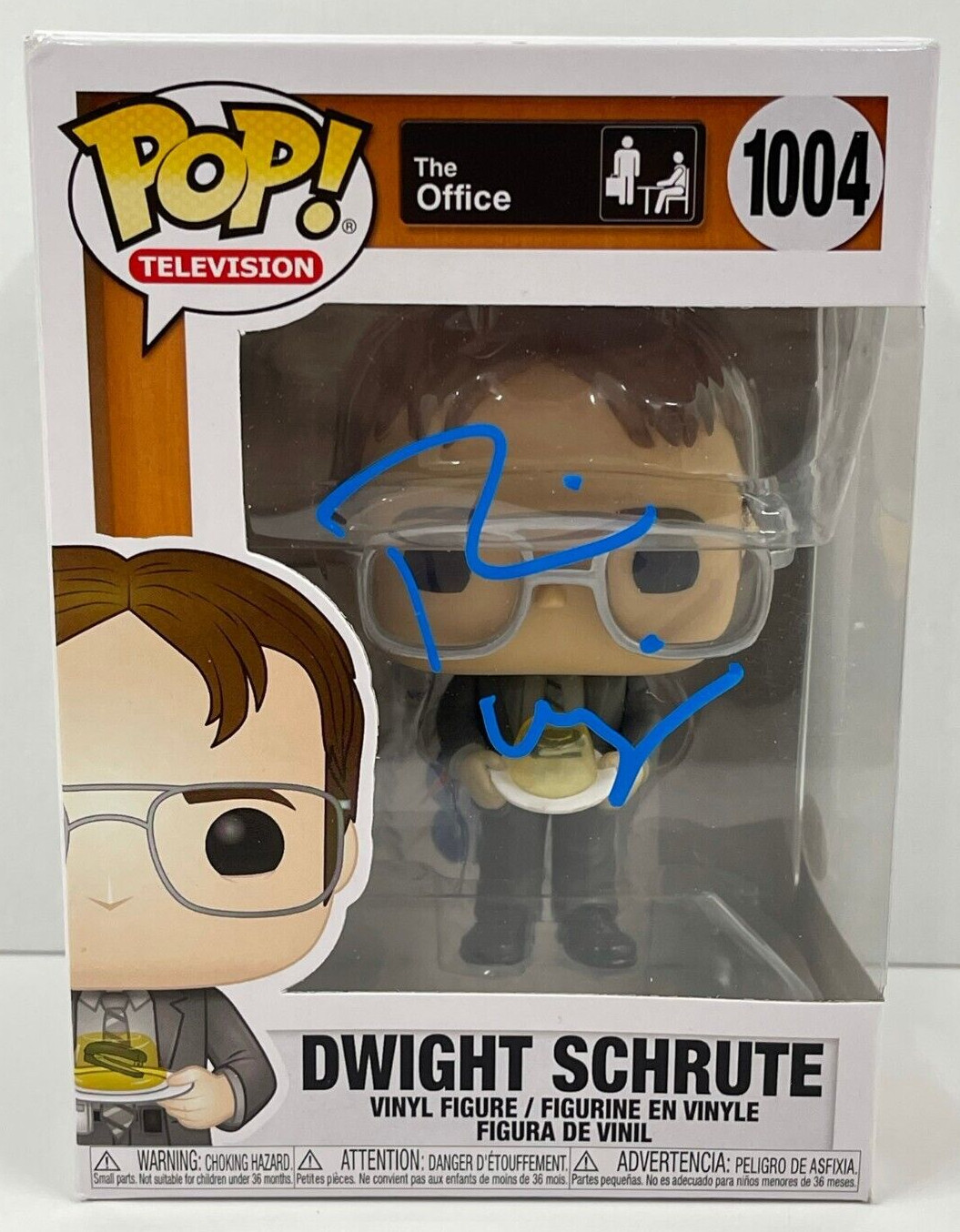 RAINN WILSON DWIGHT SCHRUTE SIGNED THE OFFICE FUNKO FIGURE 1004 BECKETT COA 11