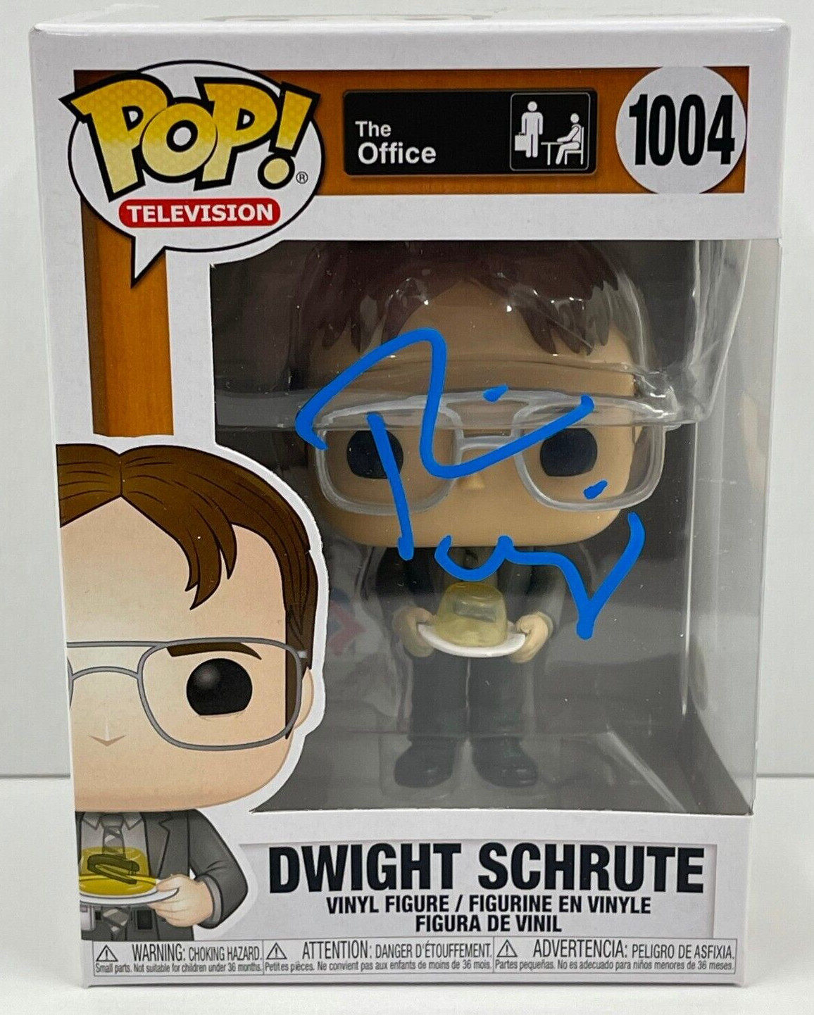 RAINN WILSON DWIGHT SCHRUTE SIGNED THE OFFICE FUNKO FIGURE 1004 BECKETT COA 22