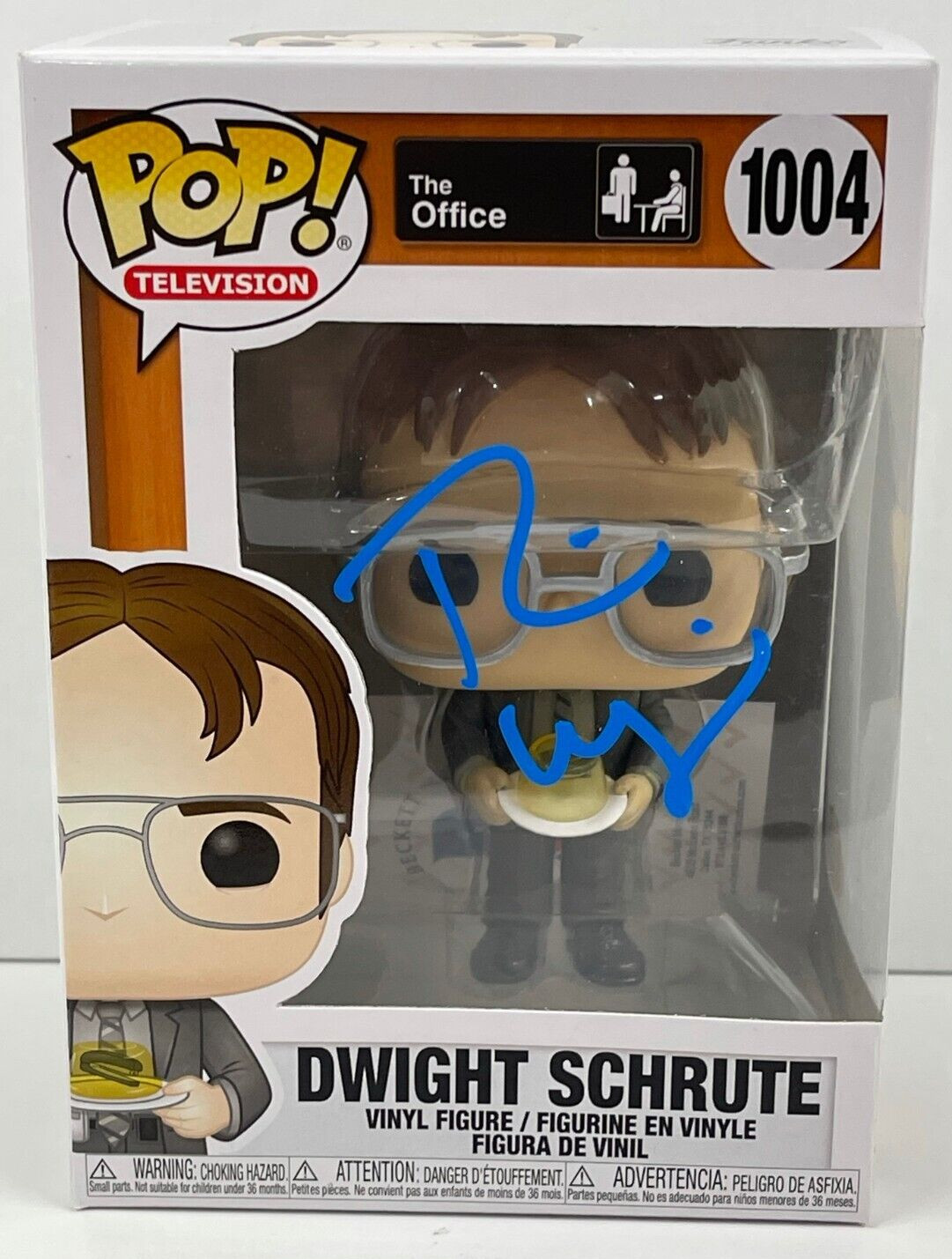 RAINN WILSON DWIGHT SCHRUTE SIGNED THE OFFICE FUNKO FIGURE 1004 BECKETT COA 28