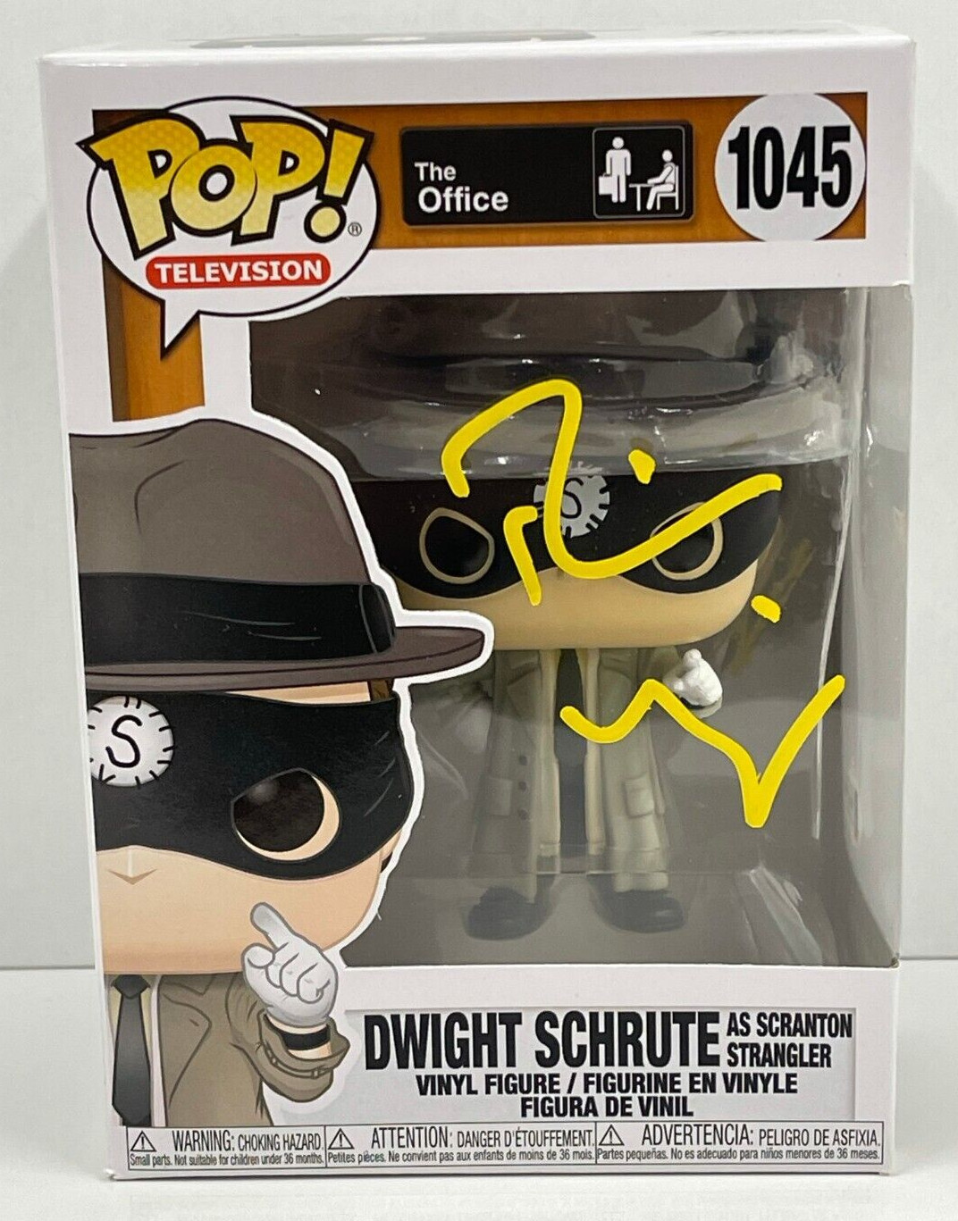 RAINN WILSON DWIGHT SCHRUTE SIGNED THE OFFICE FUNKO FIGURE 1045 BECKETT COA 2