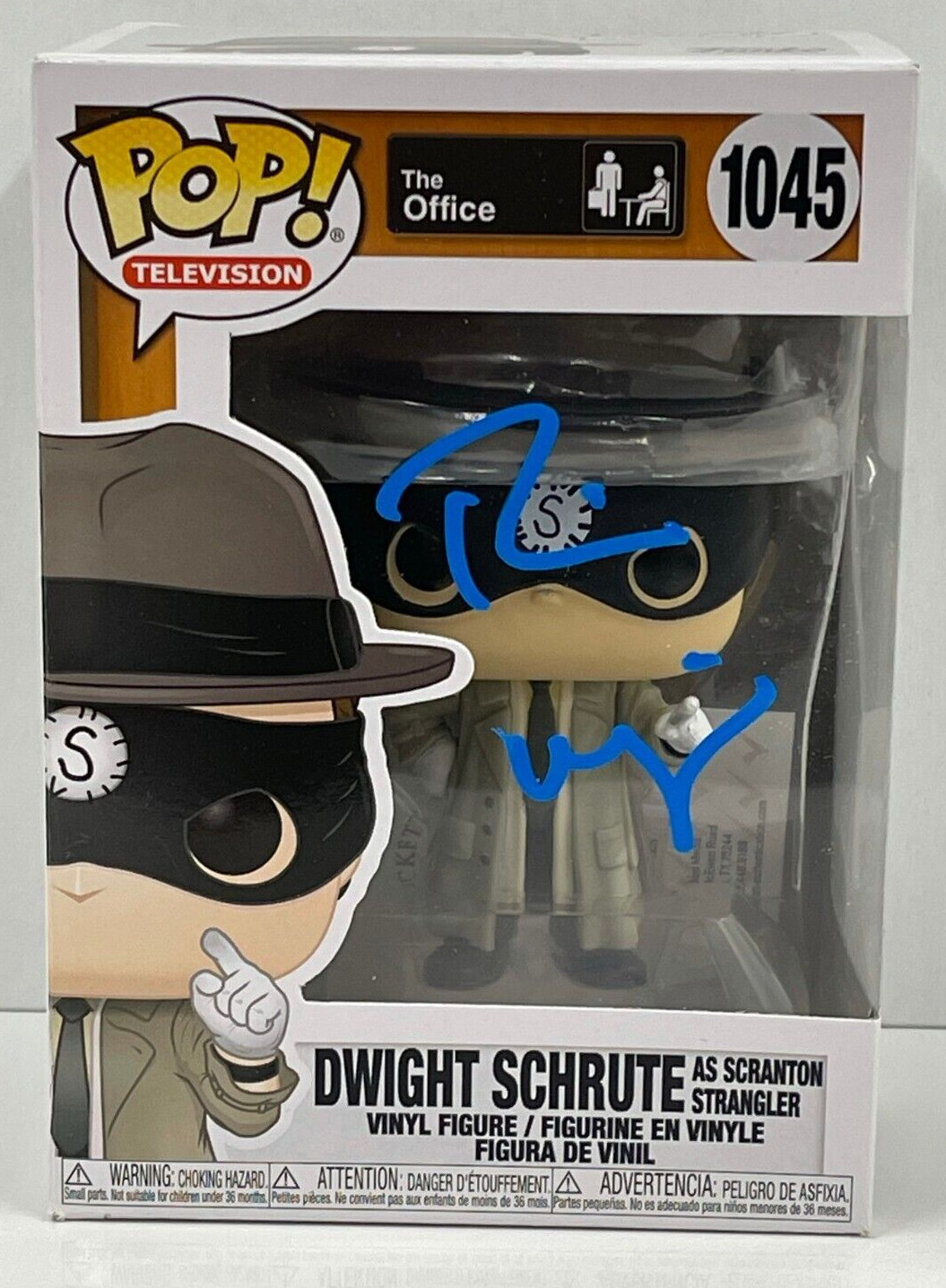 RAINN WILSON DWIGHT SCHRUTE SIGNED THE OFFICE FUNKO FIGURE 1045 BECKETT COA 19