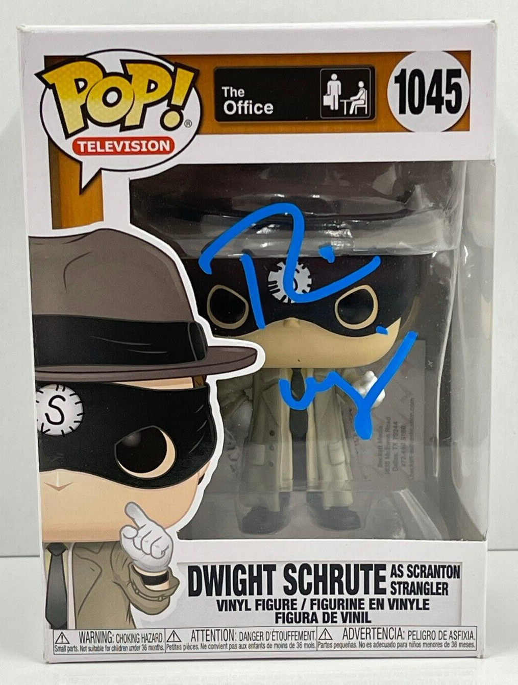 RAINN WILSON DWIGHT SCHRUTE SIGNED THE OFFICE FUNKO FIGURE 1045 BECKETT COA 24