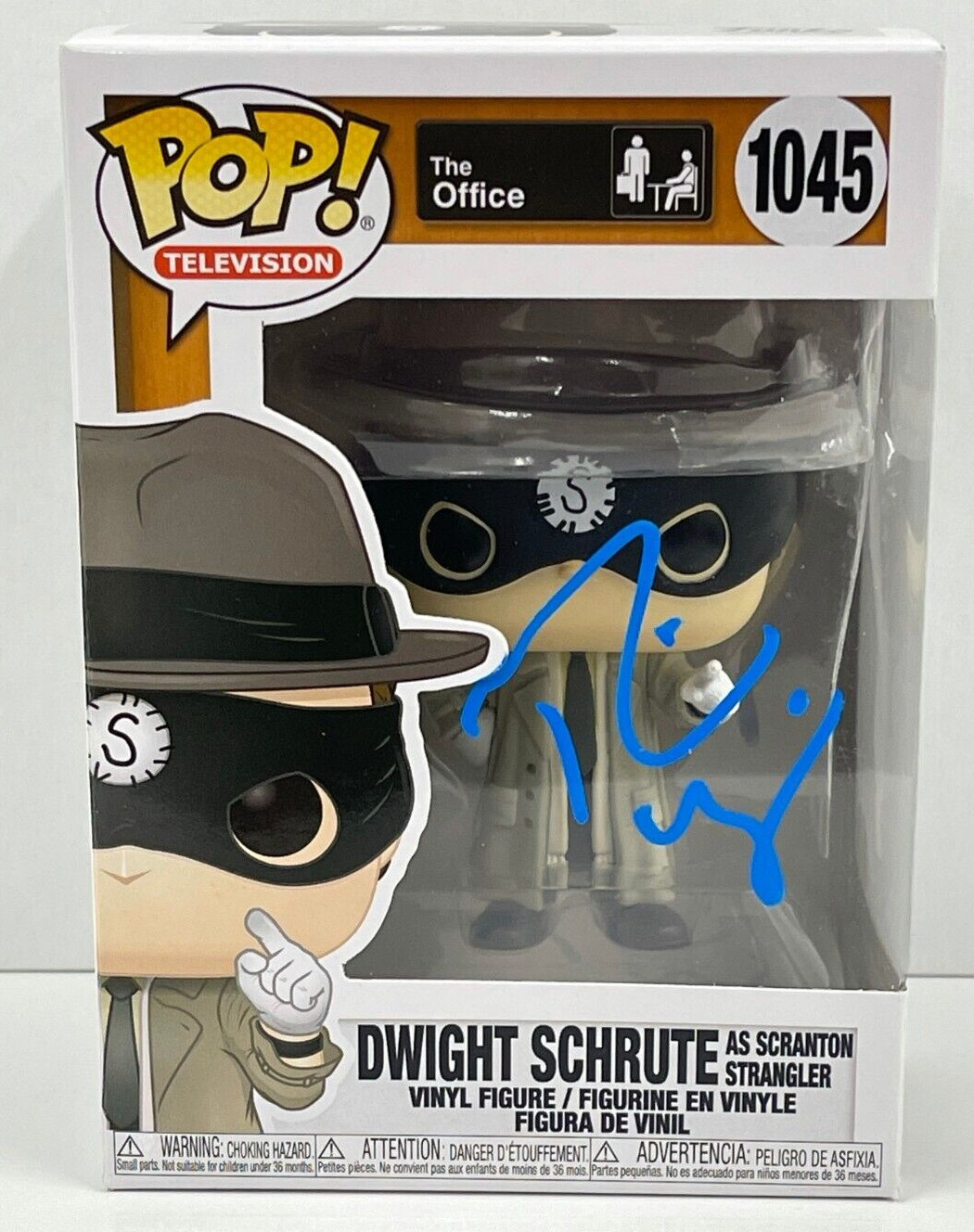 RAINN WILSON DWIGHT SCHRUTE SIGNED THE OFFICE FUNKO FIGURE 1045 BECKETT COA 25