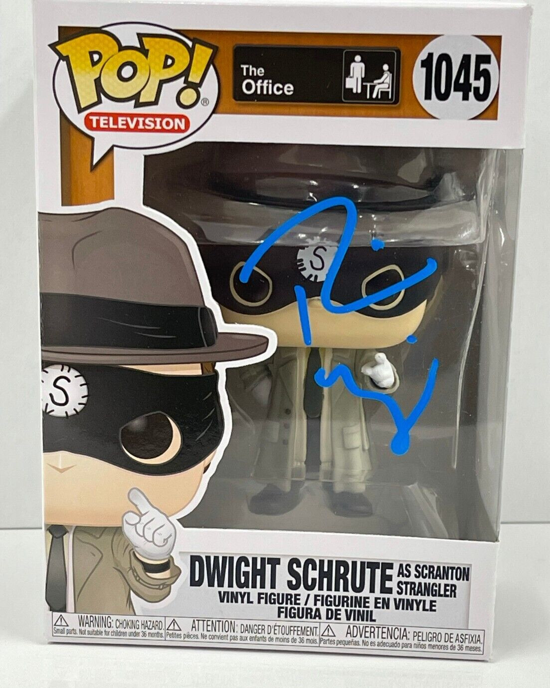 RAINN WILSON DWIGHT SCHRUTE SIGNED THE OFFICE FUNKO FIGURE 1045 BECKETT COA 31