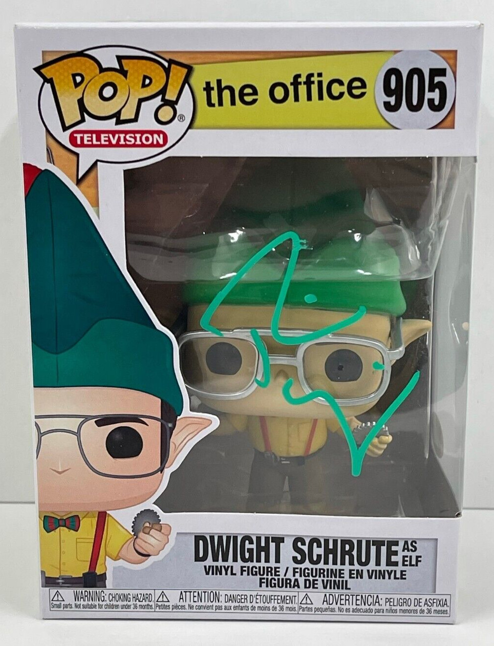 RAINN WILSON DWIGHT SCHRUTE SIGNED THE OFFICE FUNKO FIGURE 905 BECKETT COA 3