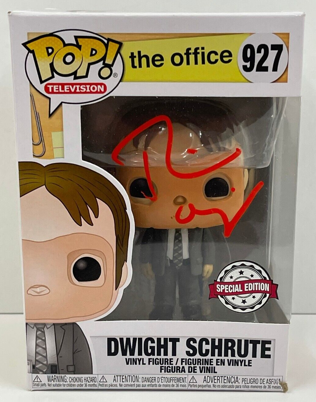 RAINN WILSON DWIGHT SCHRUTE SIGNED THE OFFICE FUNKO FIGURE 927 BECKETT COA 4