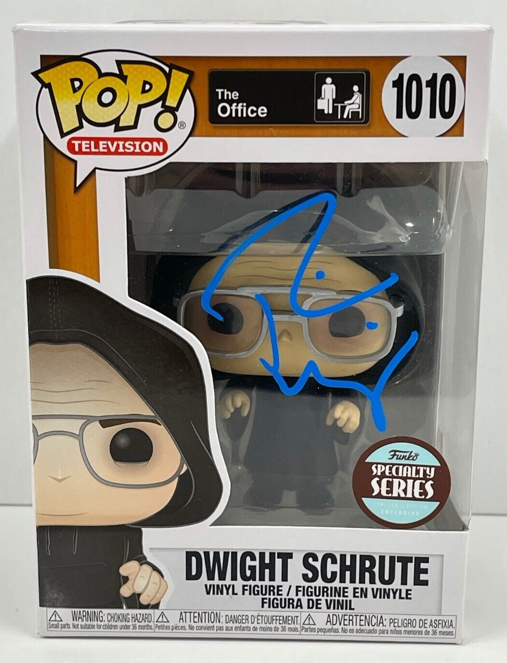 RAINN WILSON DWIGHT SCHRUTE SIGNED THE OFFICE FUNKO FIGURE 1010 BECKETT COA 3