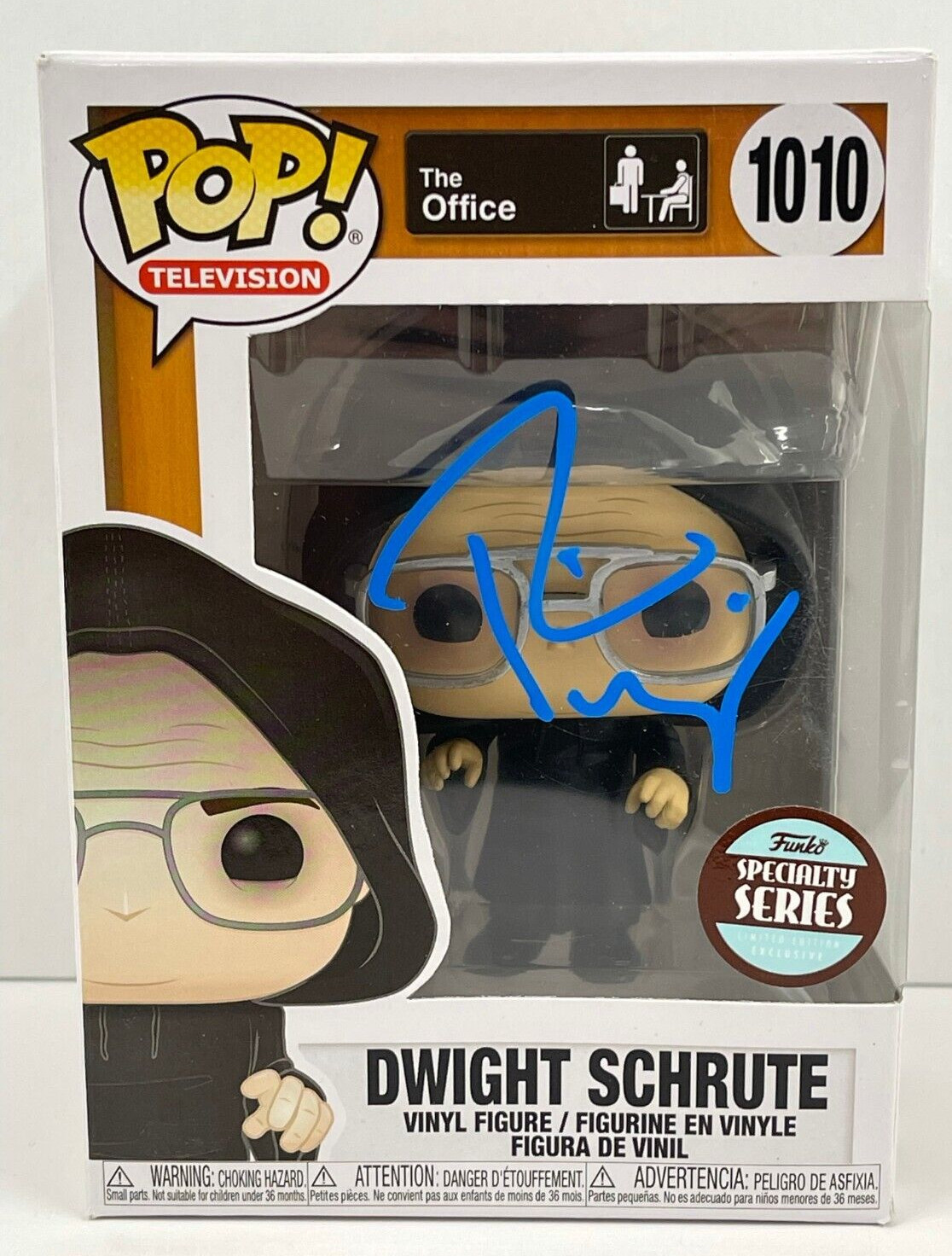 RAINN WILSON DWIGHT SCHRUTE SIGNED THE OFFICE FUNKO FIGURE 1010 BECKETT COA 5