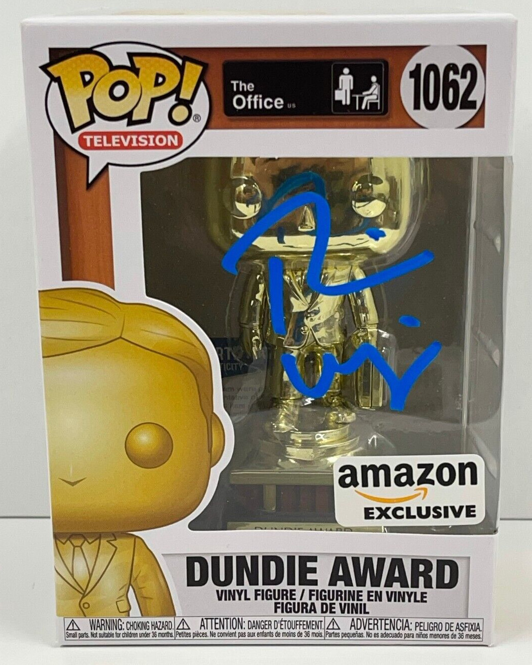 RAINN WILSON DWIGHT SCHRUTE SIGNED THE OFFICE FUNKO FIGURE 1062 BECKETT COA 2