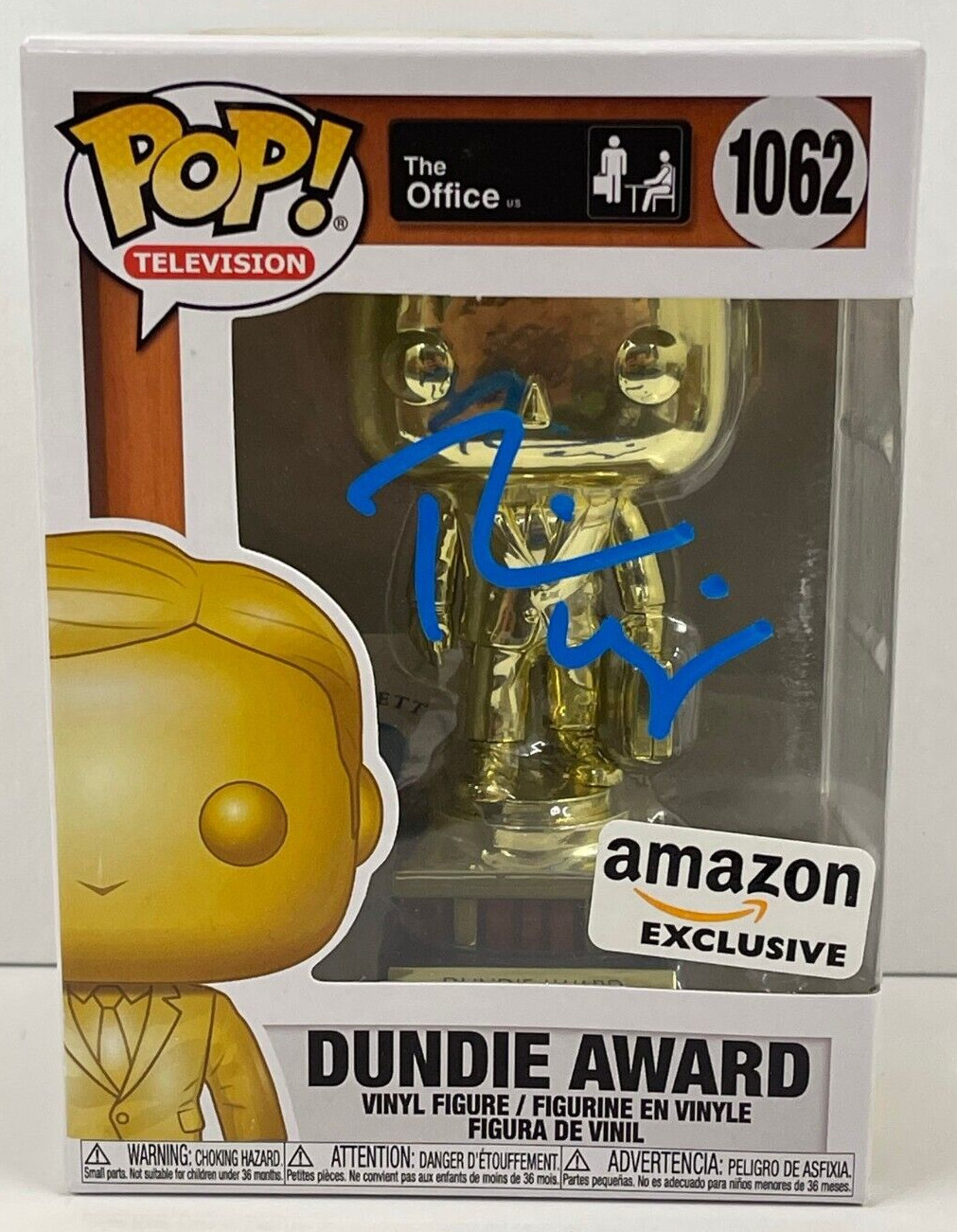 RAINN WILSON DWIGHT SCHRUTE SIGNED THE OFFICE FUNKO FIGURE 1062 BECKETT COA 7