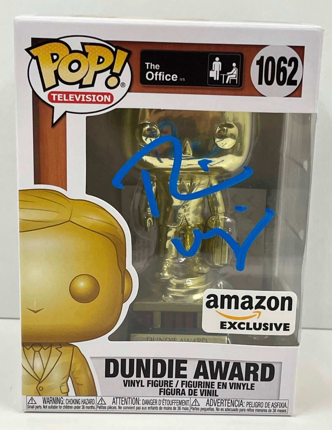 RAINN WILSON DWIGHT SCHRUTE SIGNED THE OFFICE FUNKO FIGURE 1062 BECKETT COA 8