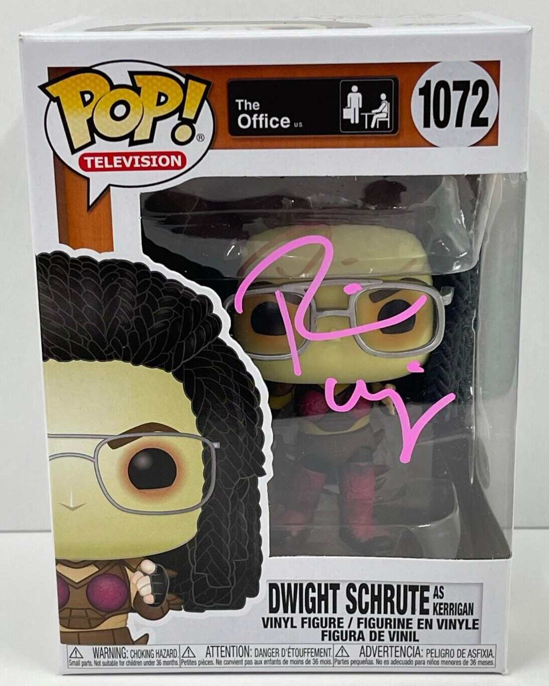 RAINN WILSON DWIGHT SCHRUTE SIGNED THE OFFICE FUNKO FIGURE 1072 BECKETT COA 4
