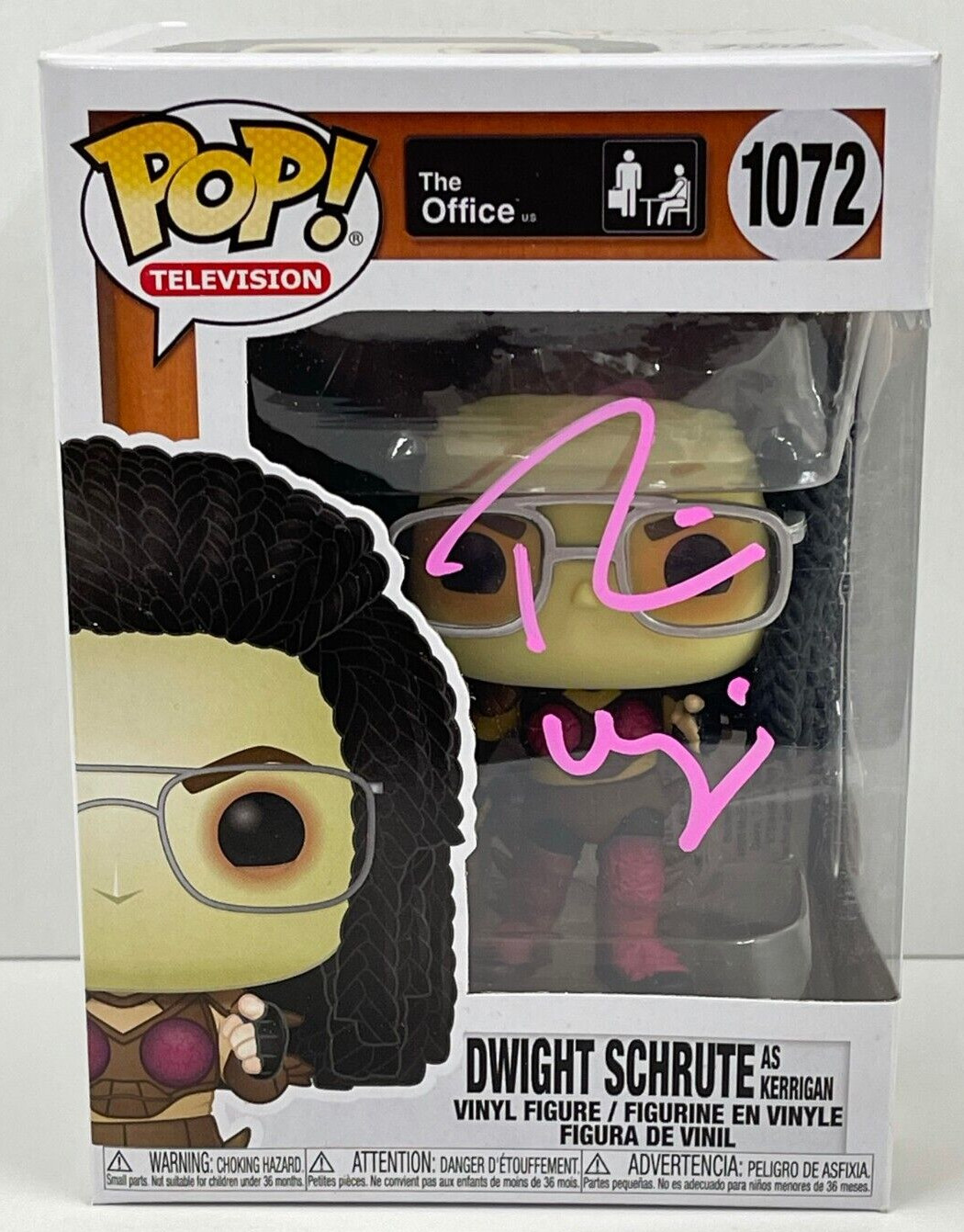 RAINN WILSON DWIGHT SCHRUTE SIGNED THE OFFICE FUNKO FIGURE 1072 BECKETT COA 12