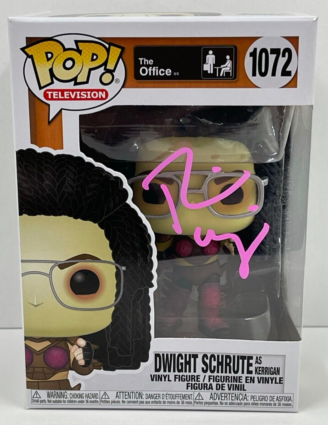 RAINN WILSON DWIGHT SCHRUTE SIGNED THE OFFICE FUNKO FIGURE 1072 BECKETT COA 16