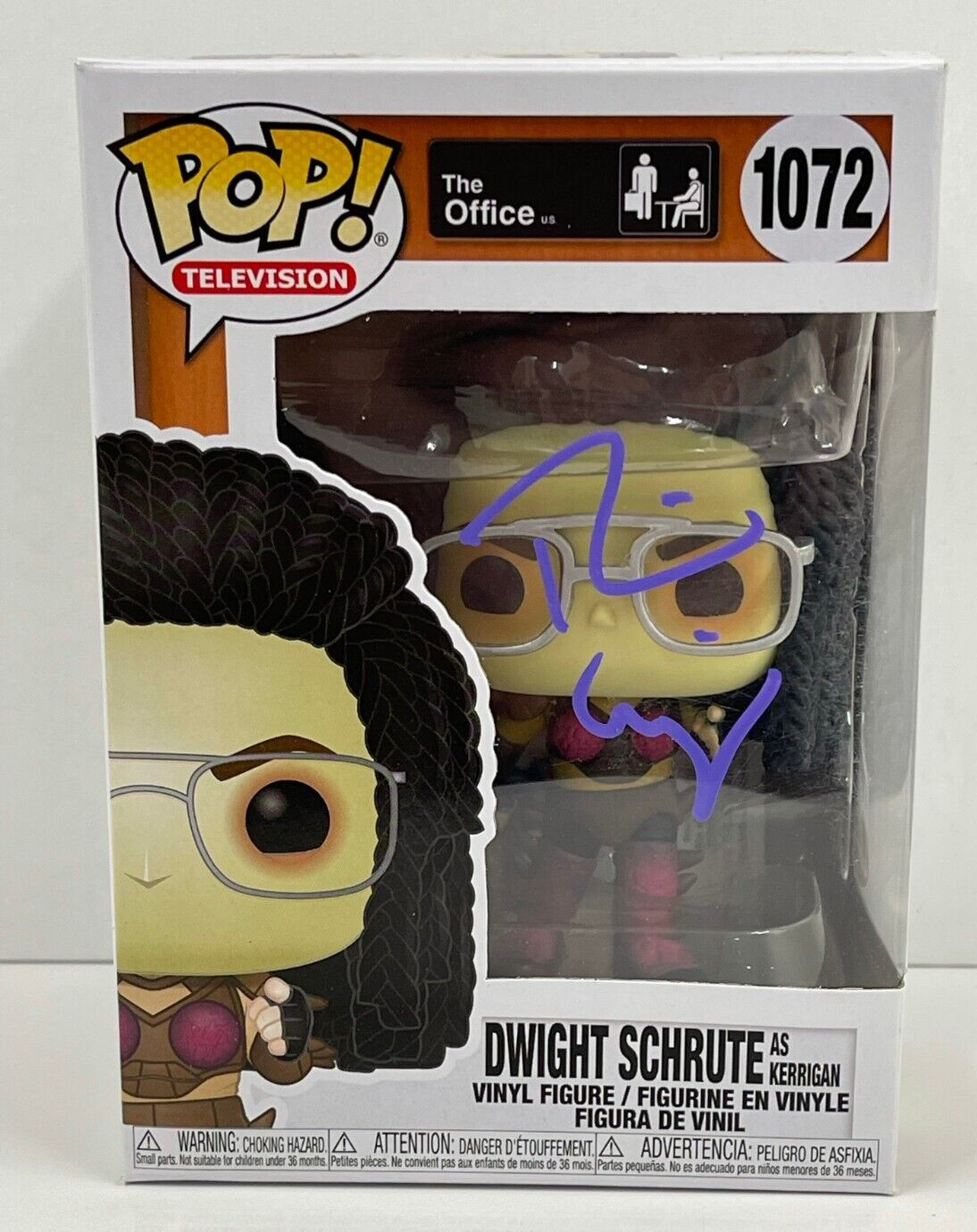 RAINN WILSON DWIGHT SCHRUTE SIGNED THE OFFICE FUNKO FIGURE 1072 BECKETT COA 24