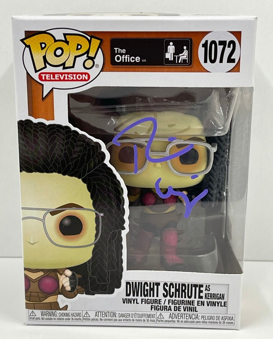 RAINN WILSON DWIGHT SCHRUTE SIGNED THE OFFICE FUNKO FIGURE 1072 BECKETT COA 25