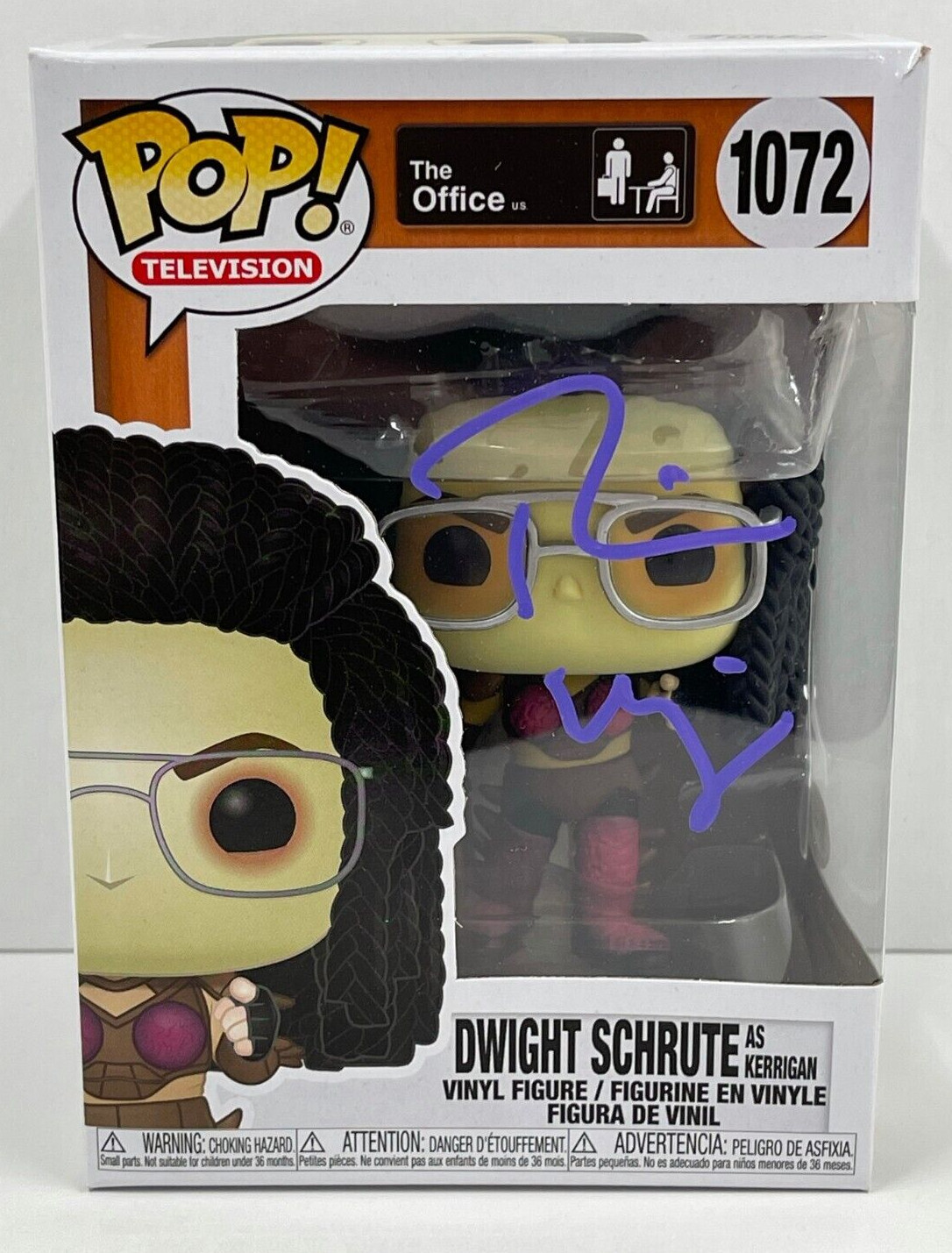 RAINN WILSON DWIGHT SCHRUTE SIGNED THE OFFICE FUNKO FIGURE 1072 BECKETT COA 28