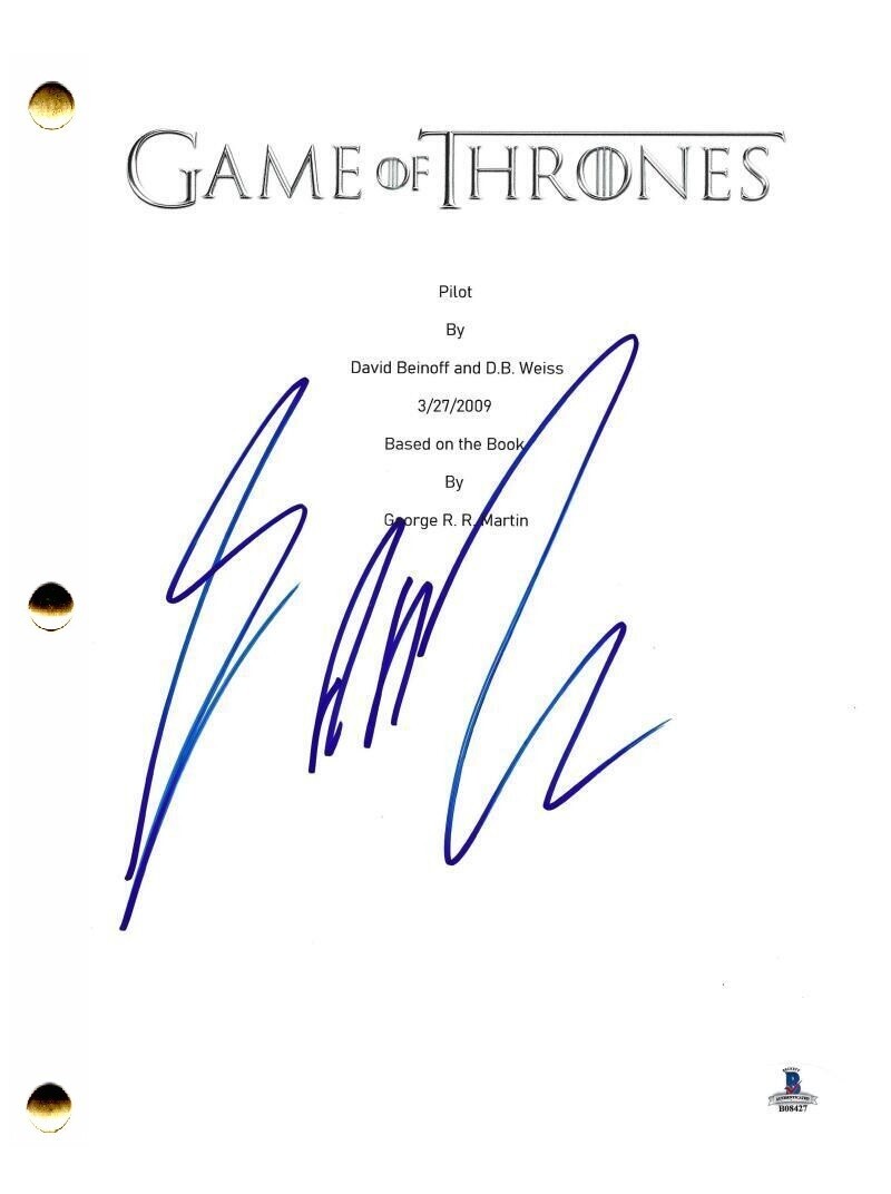 GEORGE R.R. MARTIN SIGNED GAME OF THRONES PILOT SCRIPT AUTOGRAPH BECKETT COA