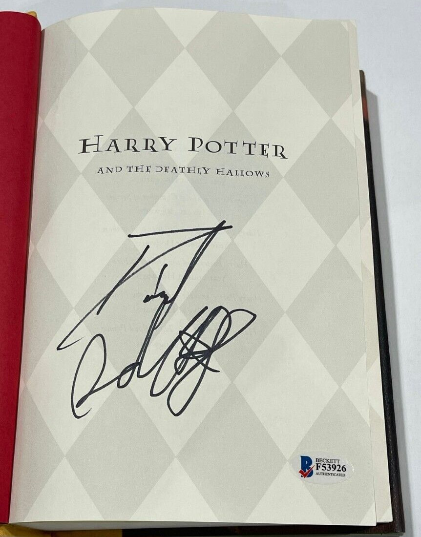 DANIEL RADCLIFFE SIGNED HARRY POTTER AND THE DEATHLY HALLOWS BOOK BECKETT 6